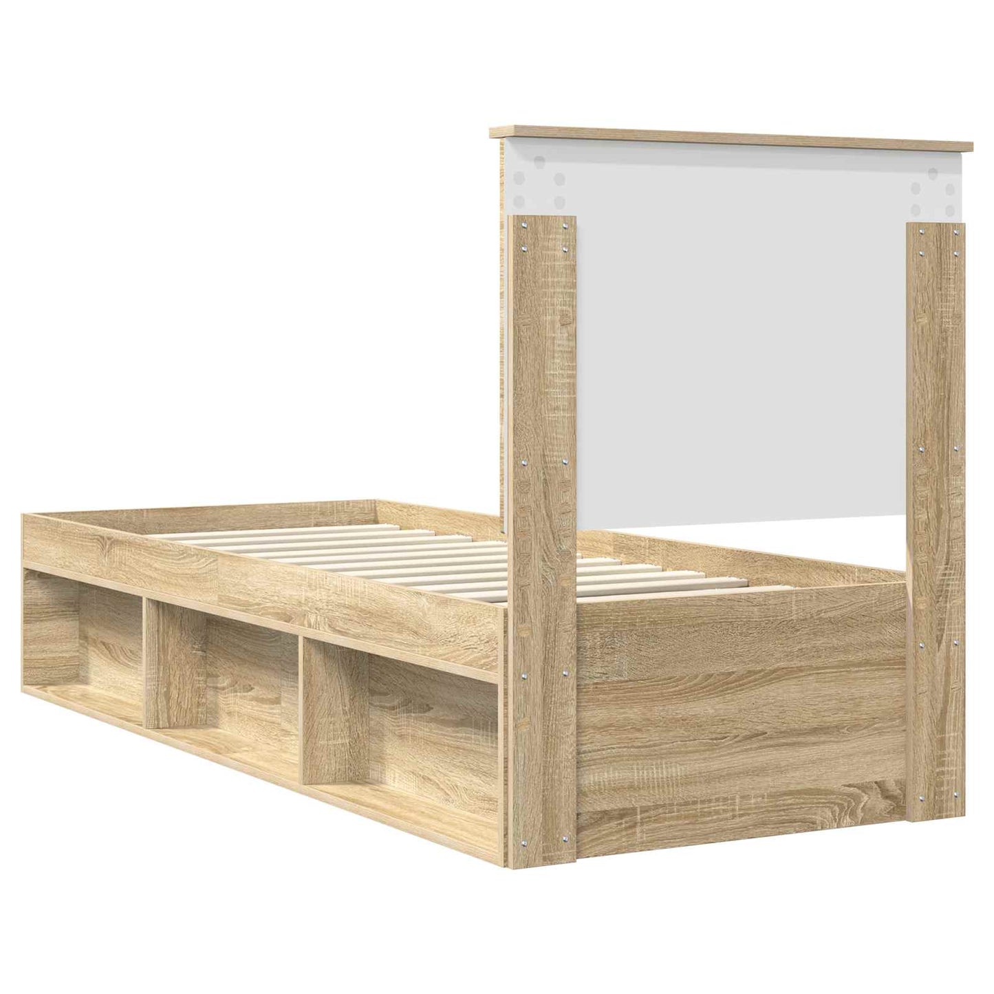 vidaXL Σκελετός Κρεβατιού Δρύς Sonoma 75 x 190 cm Στερεά ξυλεία πεύκου