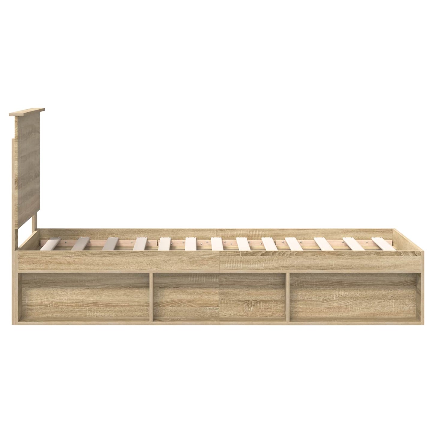 vidaXL Σκελετός Κρεβατιού Δρύς Sonoma 75 x 190 cm Στερεά ξυλεία πεύκου