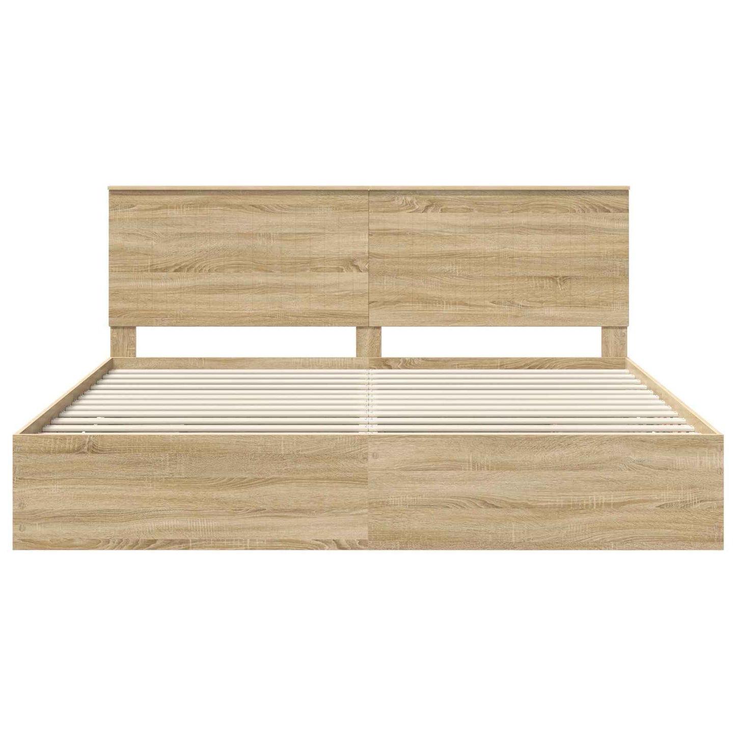 vidaXL Σκελετός Κρεβατιού Δρύς Sonoma 200 x 200 cm Μηχανήματος Ξύλο
