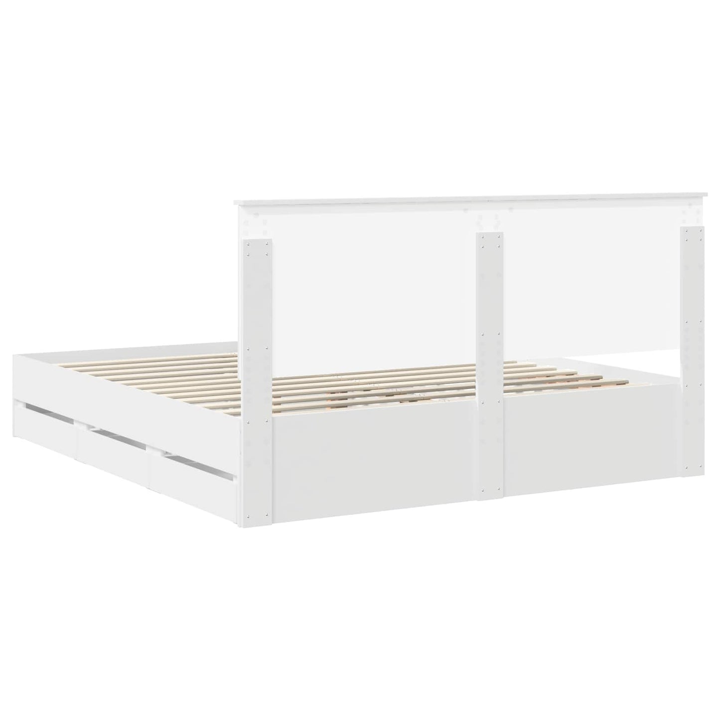 vidaXL Σκελετός Κρεβατιού Λευκό 180 x 200 cm Μηχανήματος Ξύλο