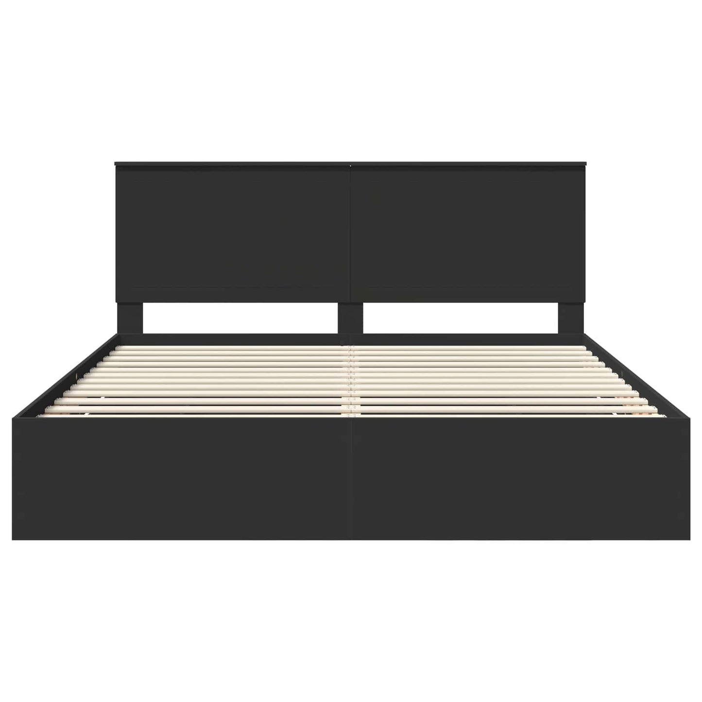 vidaXL Σκελετός Κρεβατιού Μαύρο 180 x 200 cm Μηχανήματος Ξύλο