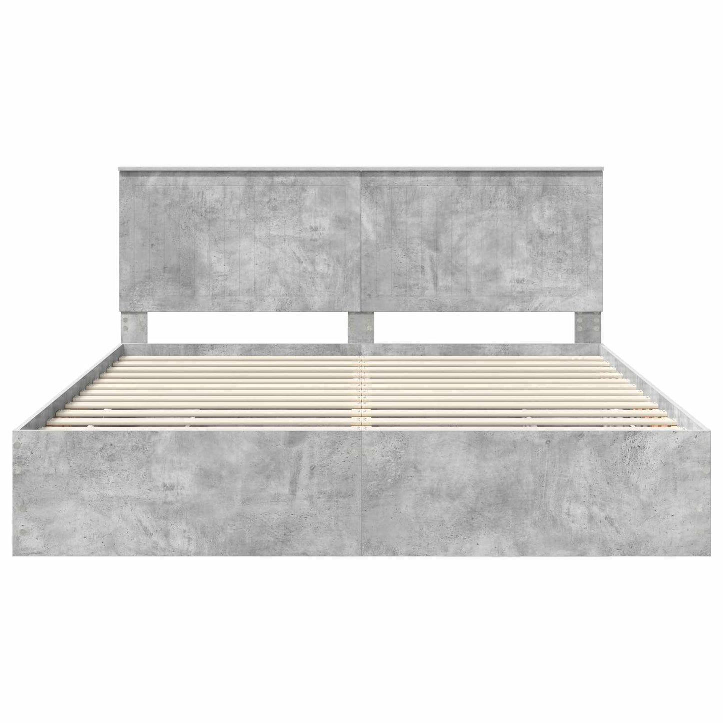 vidaXL Σκελετός Κρεβατιού Σκυρόδεμα Γκρι 180 x 200 cm Μηχανήματος Ξύλο
