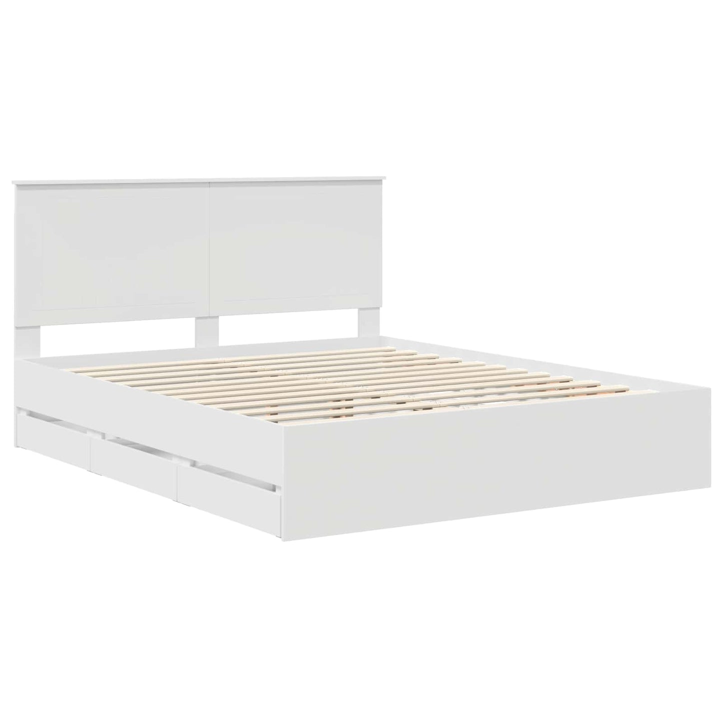 vidaXL Σκελετός Κρεβατιού Λευκό 160 x 200 cm Μηχανήματος Ξύλο