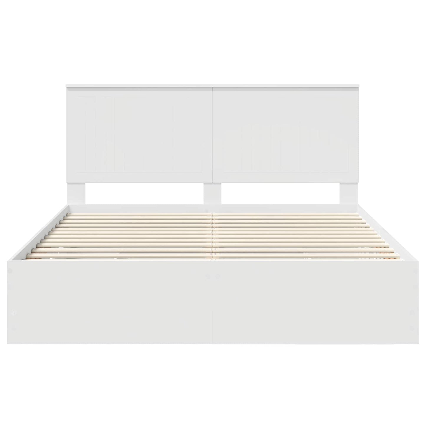 vidaXL Σκελετός Κρεβατιού Λευκό 160 x 200 cm Μηχανήματος Ξύλο