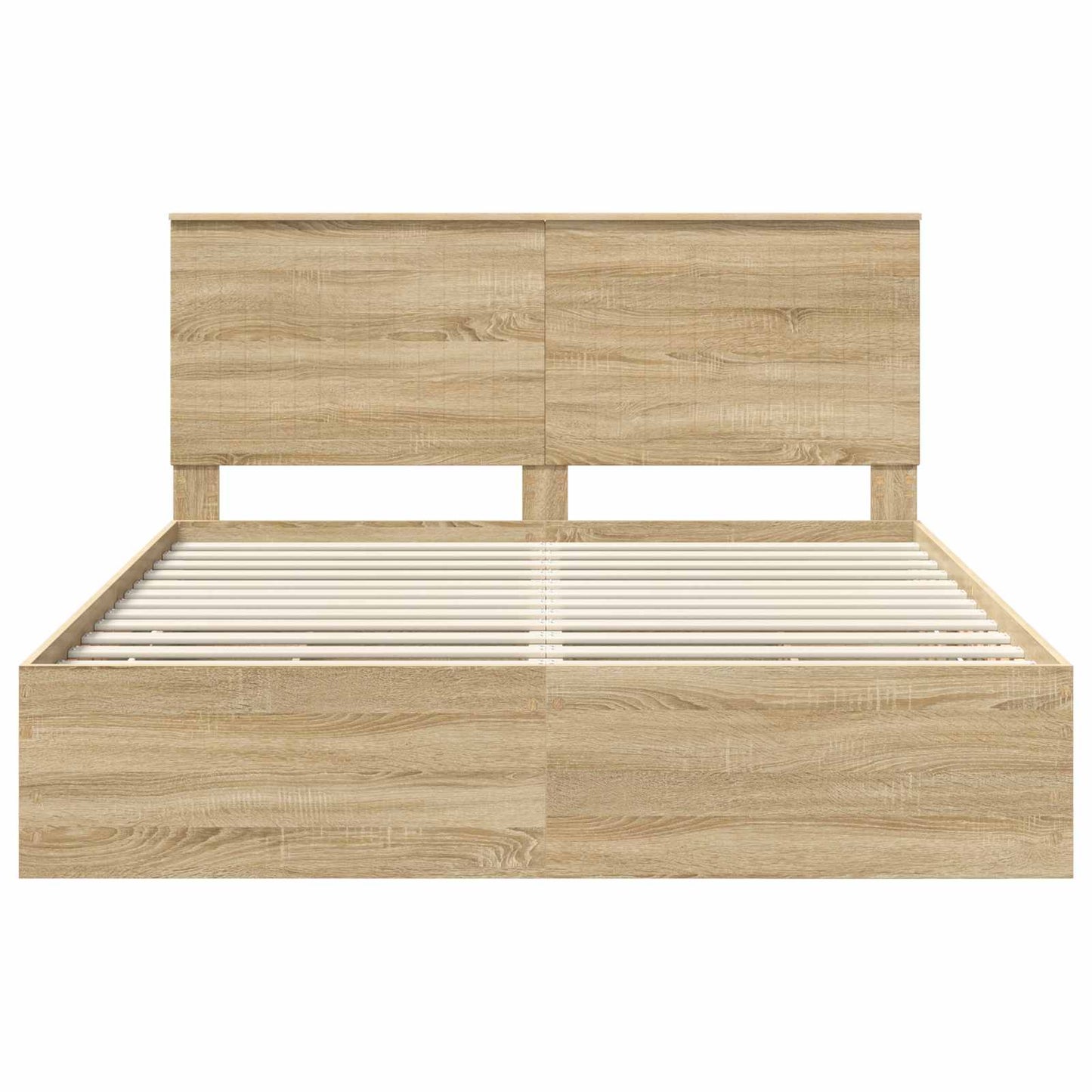 vidaXL Σκελετός Κρεβατιού Δρύς Sonoma 160 x 200 cm Μηχανήματος Ξύλο