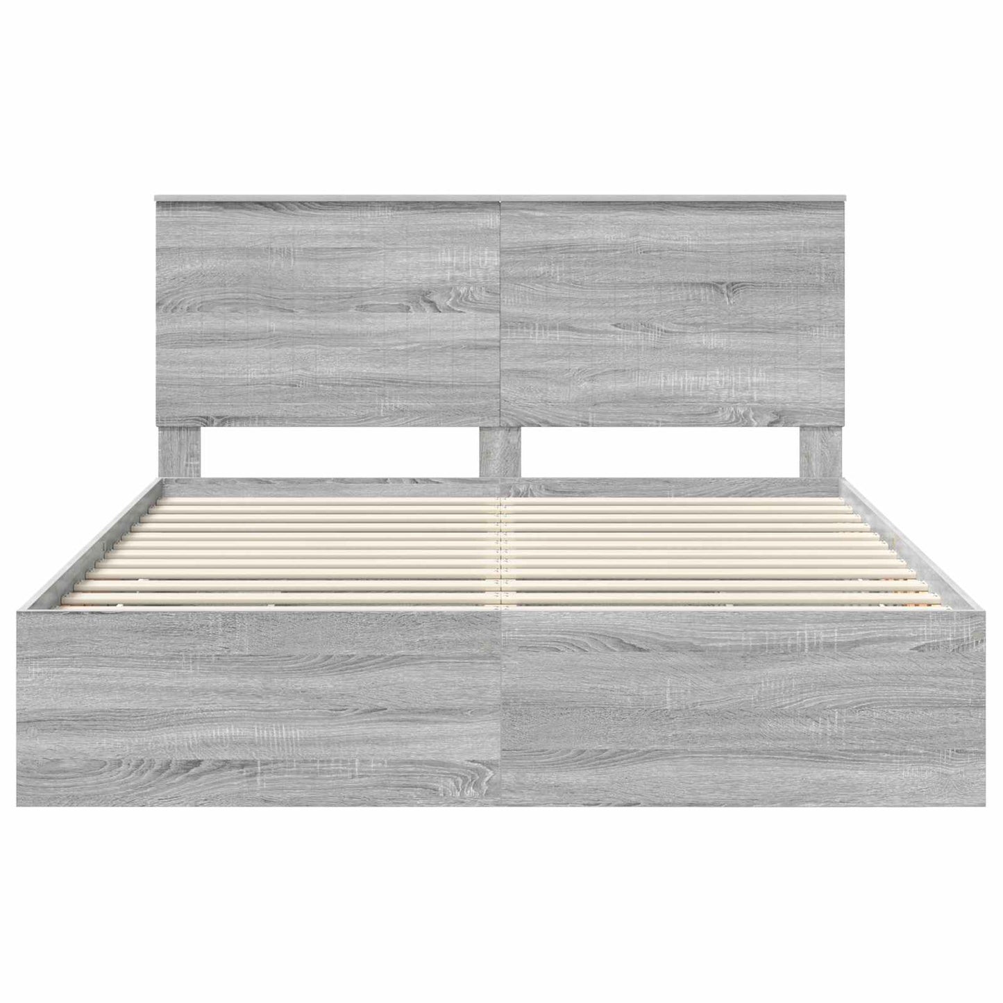 vidaXL Σκελετός Κρεβατιού Γκρίζο Σονομα 160 x 200 cm Μηχανήματος Ξύλο