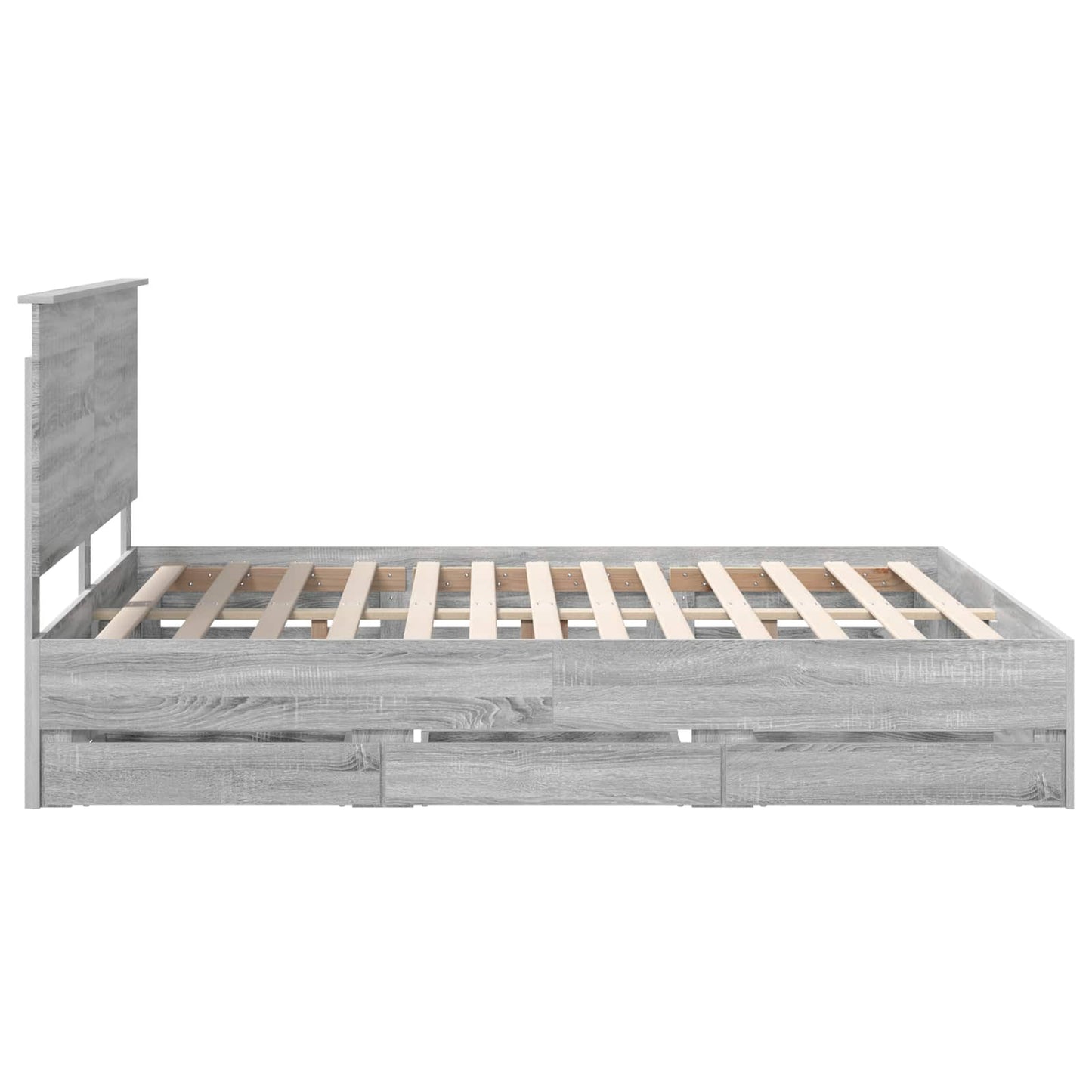 vidaXL Σκελετός Κρεβατιού Γκρίζο Σονομα 160 x 200 cm Μηχανήματος Ξύλο