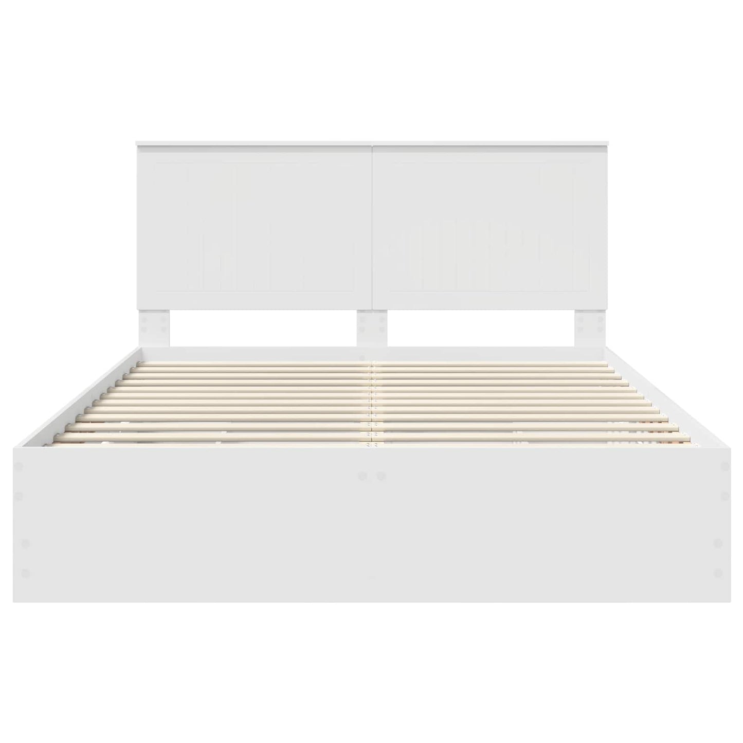 vidaXL Σκελετός Κρεβατιού Λευκό 150 x 200 cm Μηχανήματος Ξύλο