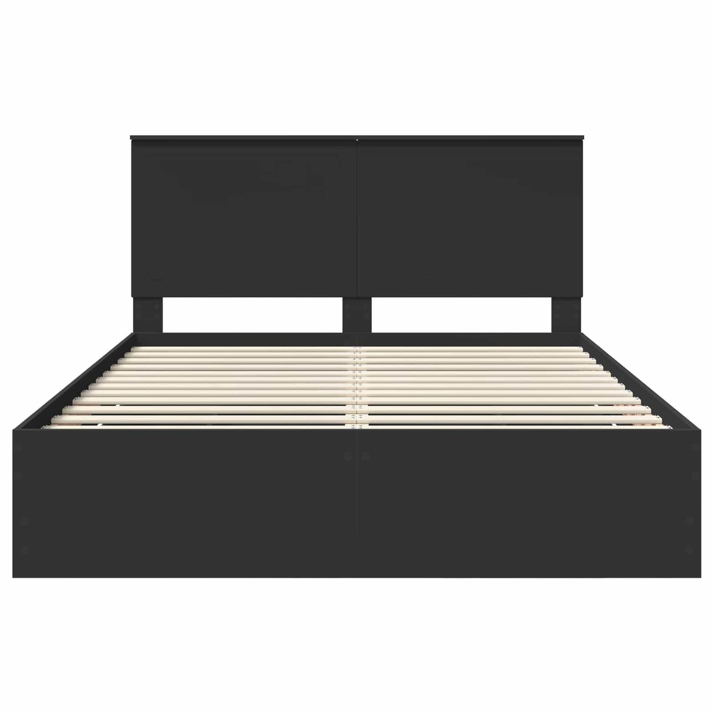 vidaXL Σκελετός Κρεβατιού Μαύρο 150 x 200 cm Μηχανήματος Ξύλο