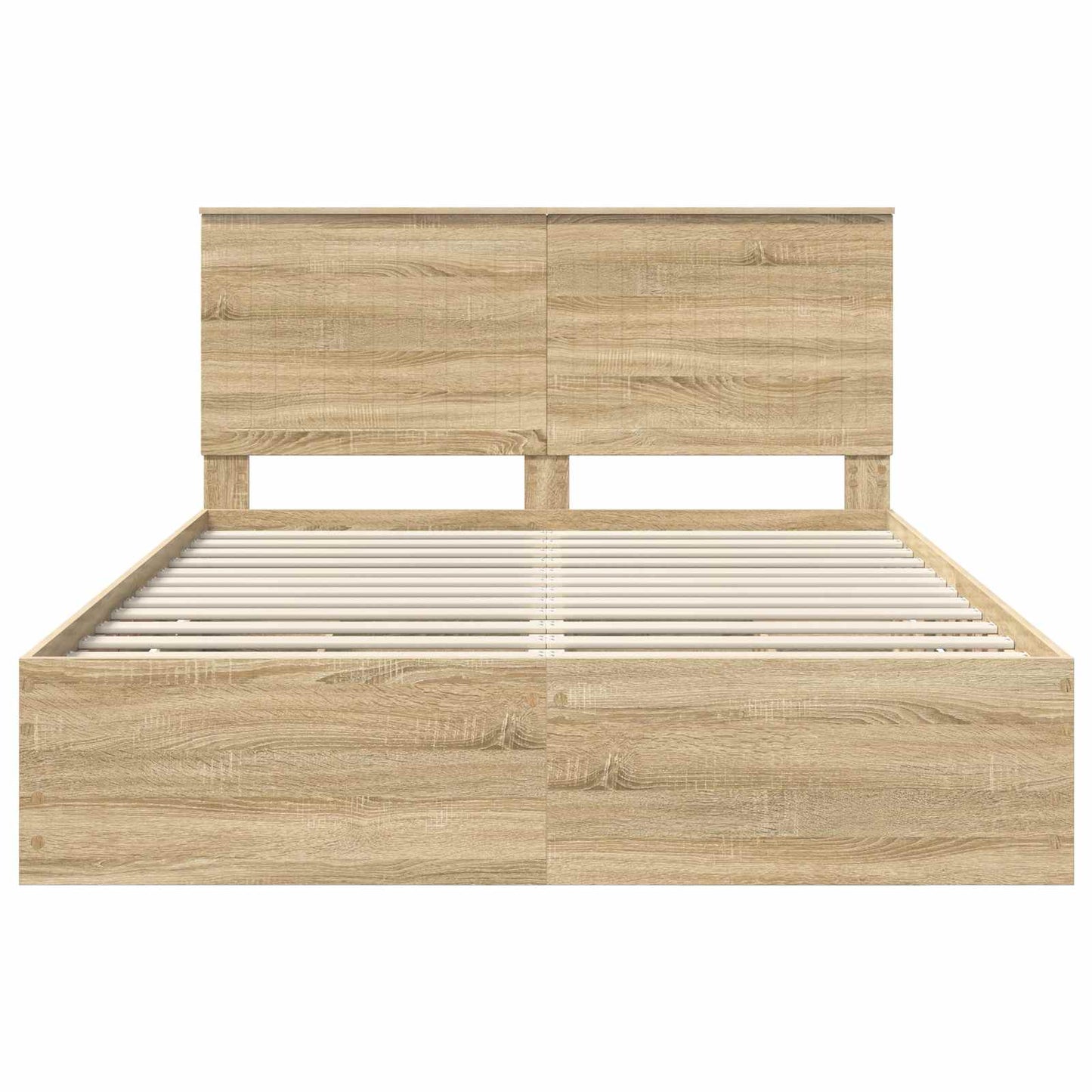 vidaXL Σκελετός Κρεβατιού Δρύς Sonoma 150 x 200 cm Μηχανήματος Ξύλο