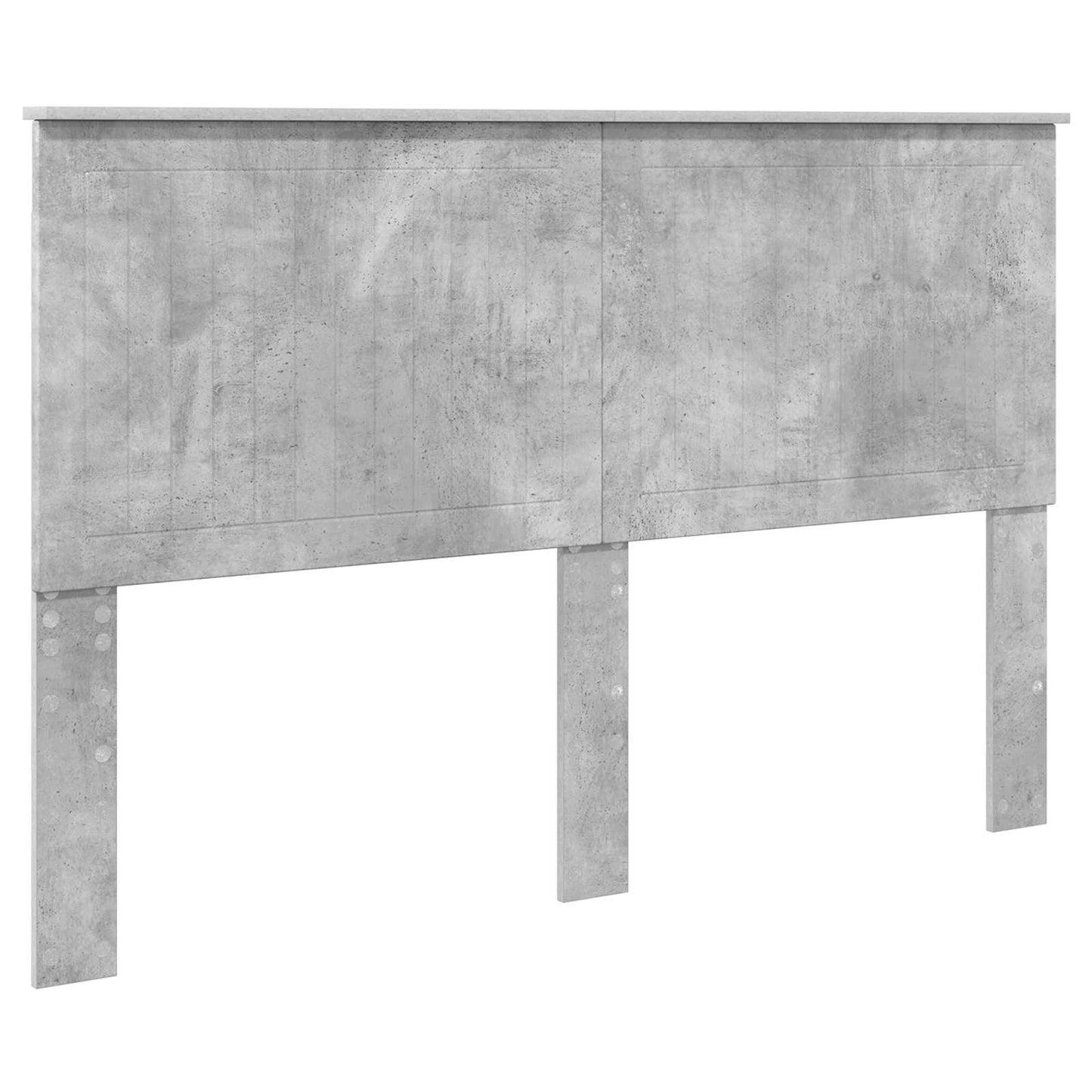 vidaXL Σκελετός Κρεβατιού Σκυρόδεμα Γκρι 150 x 200 cm Μηχανήματος Ξύλο