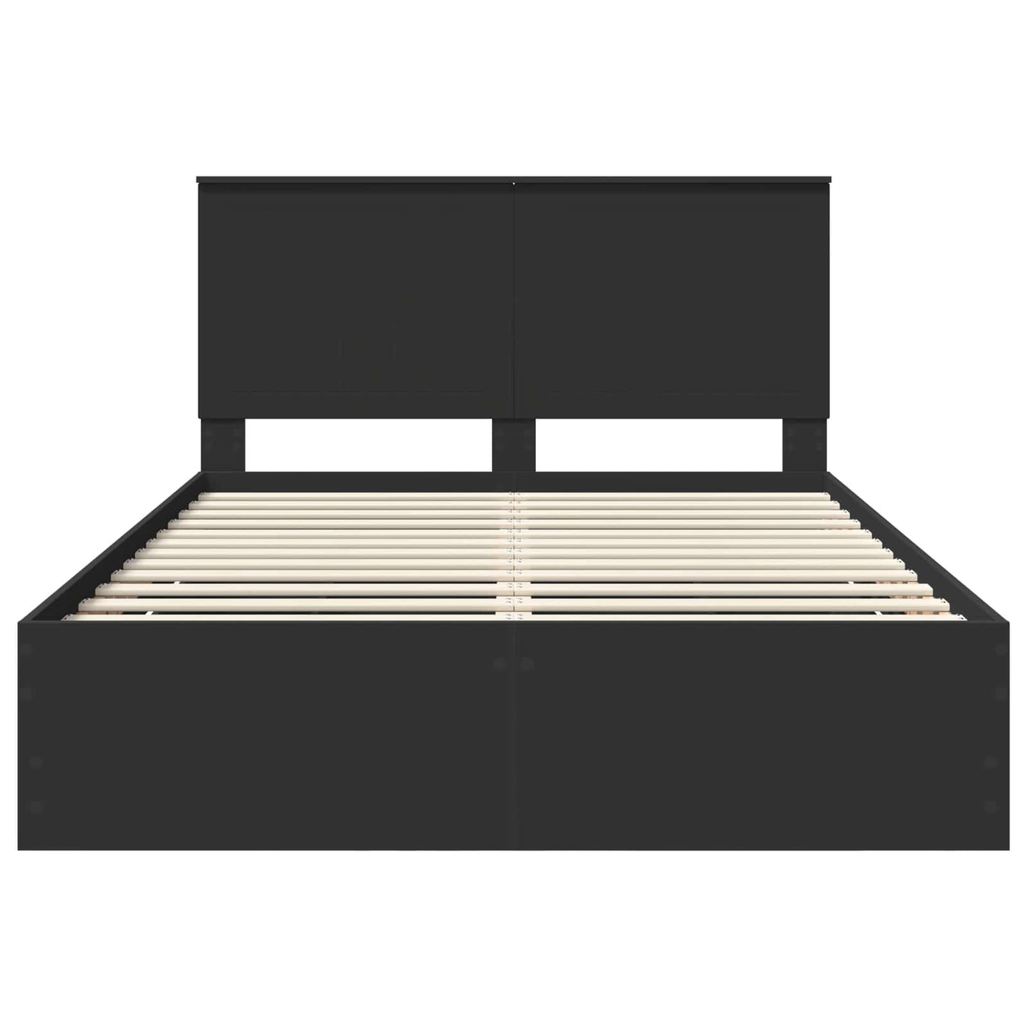 vidaXL Σκελετός Κρεβατιού Μαύρο 140 x 200 cm Μηχανήματος Ξύλο