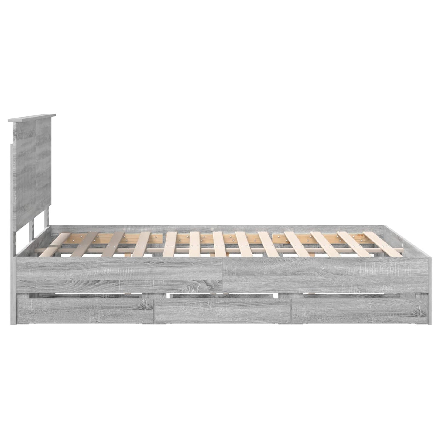 vidaXL Σκελετός Κρεβατιού Γκρίζο Σονομα 140 x 200 cm Μηχανήματος Ξύλο