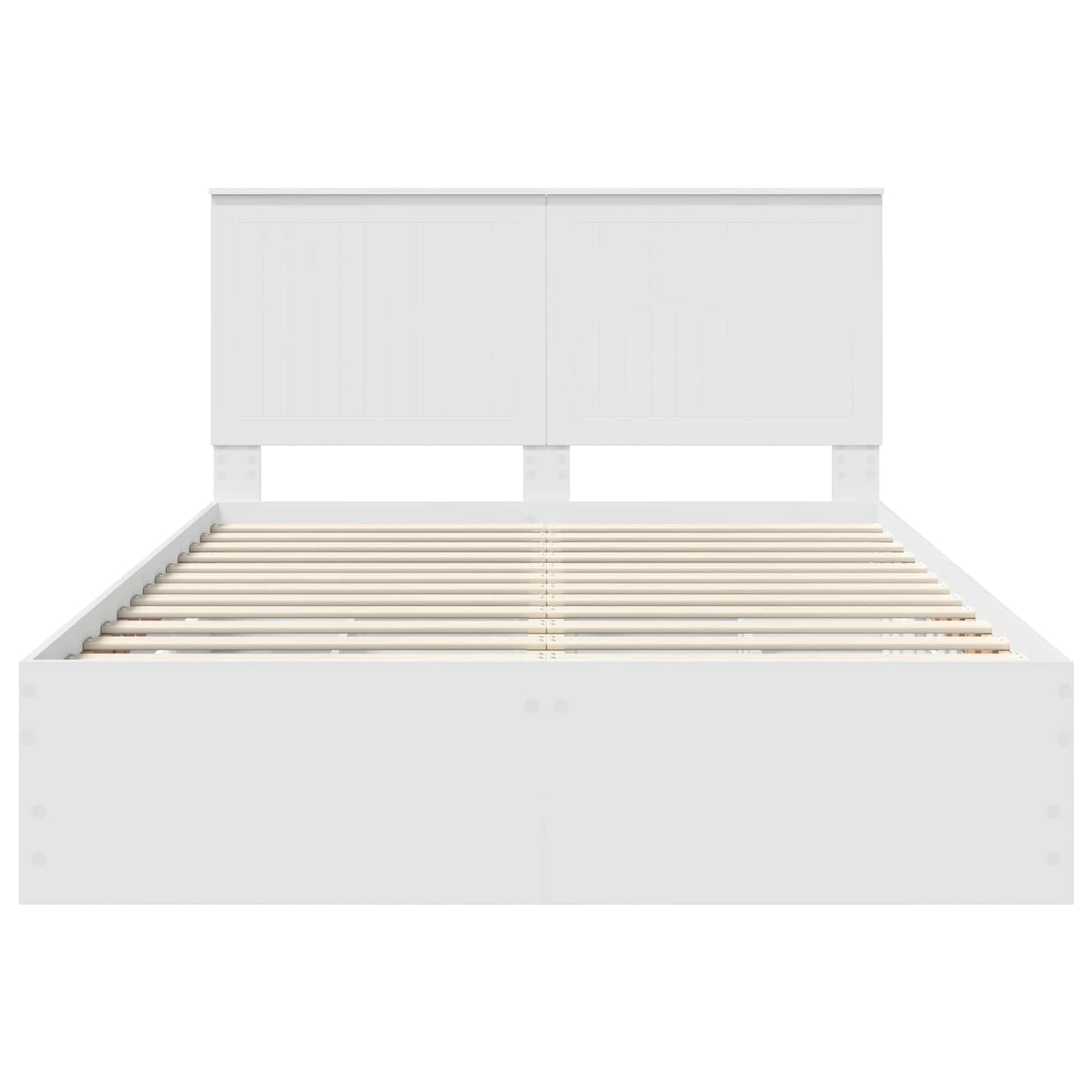 vidaXL Σκελετός Κρεβατιού Λευκό 140 x 190 cm Μηχανήματος Ξύλο