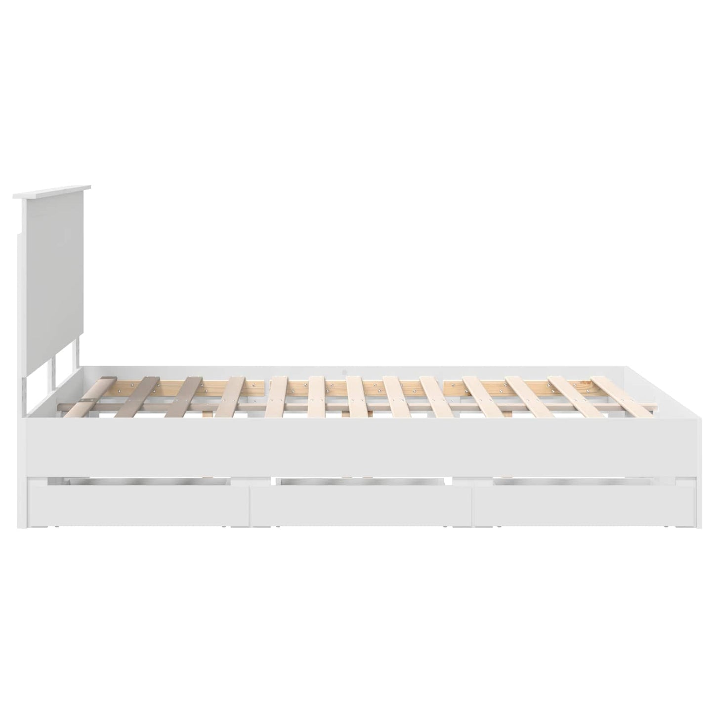 vidaXL Σκελετός Κρεβατιού Λευκό 140 x 190 cm Μηχανήματος Ξύλο