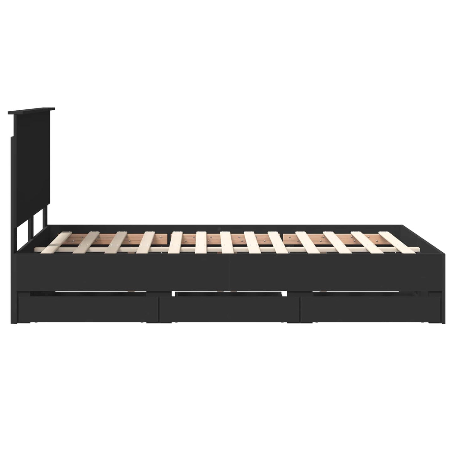vidaXL Σκελετός Κρεβατιού Μαύρο 120 x 190 cm Μηχανήματος Ξύλο