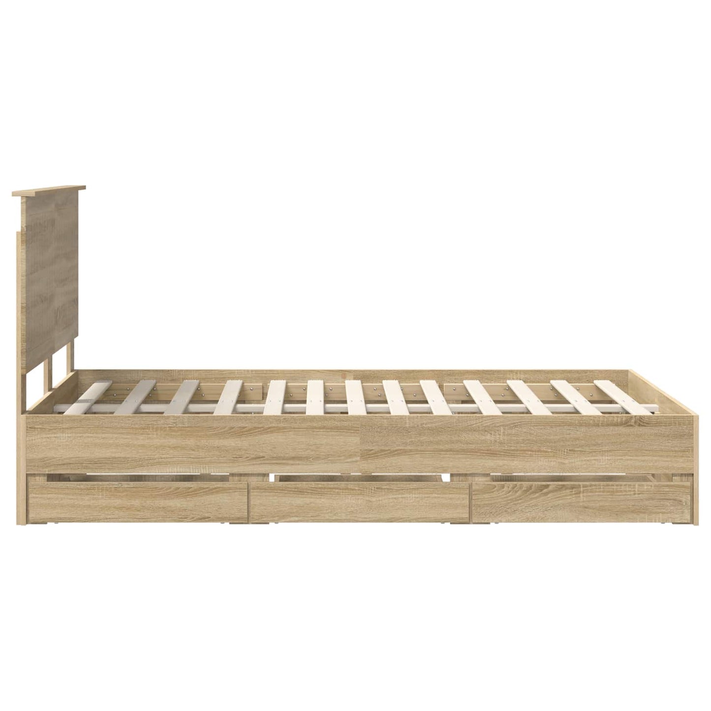 vidaXL Σκελετός Κρεβατιού Δρύς Sonoma 120 x 190 cm Μηχανήματος Ξύλο