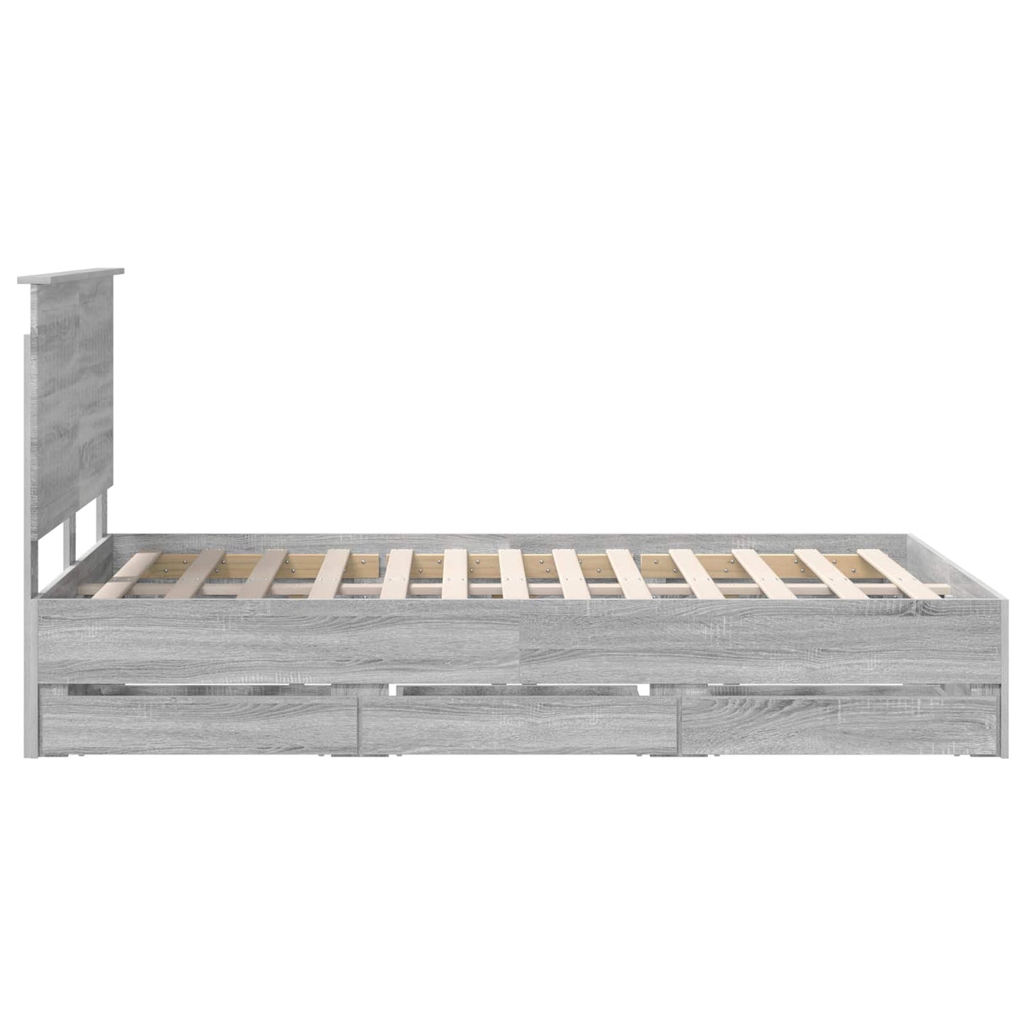 vidaXL Σκελετός Κρεβατιού Γκρίζο Σονομα 120 x 190 cm Μηχανήματος Ξύλο