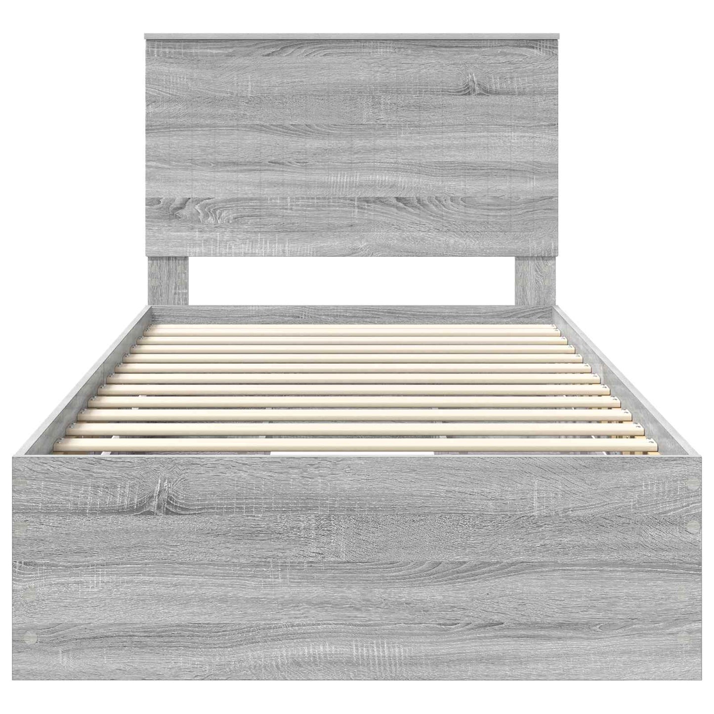 vidaXL Σκελετός Κρεβατιού Γκρίζο Σονομα 100 x 200 cm Μηχανήματος Ξύλο