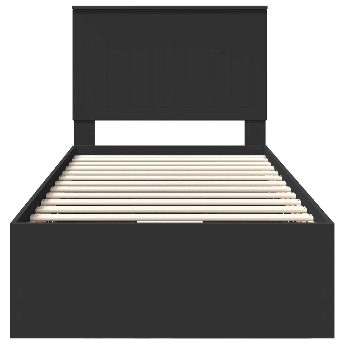 vidaXL Σκελετός Κρεβατιού Μαύρο 90 x 200 cm Μηχανήματος Ξύλο