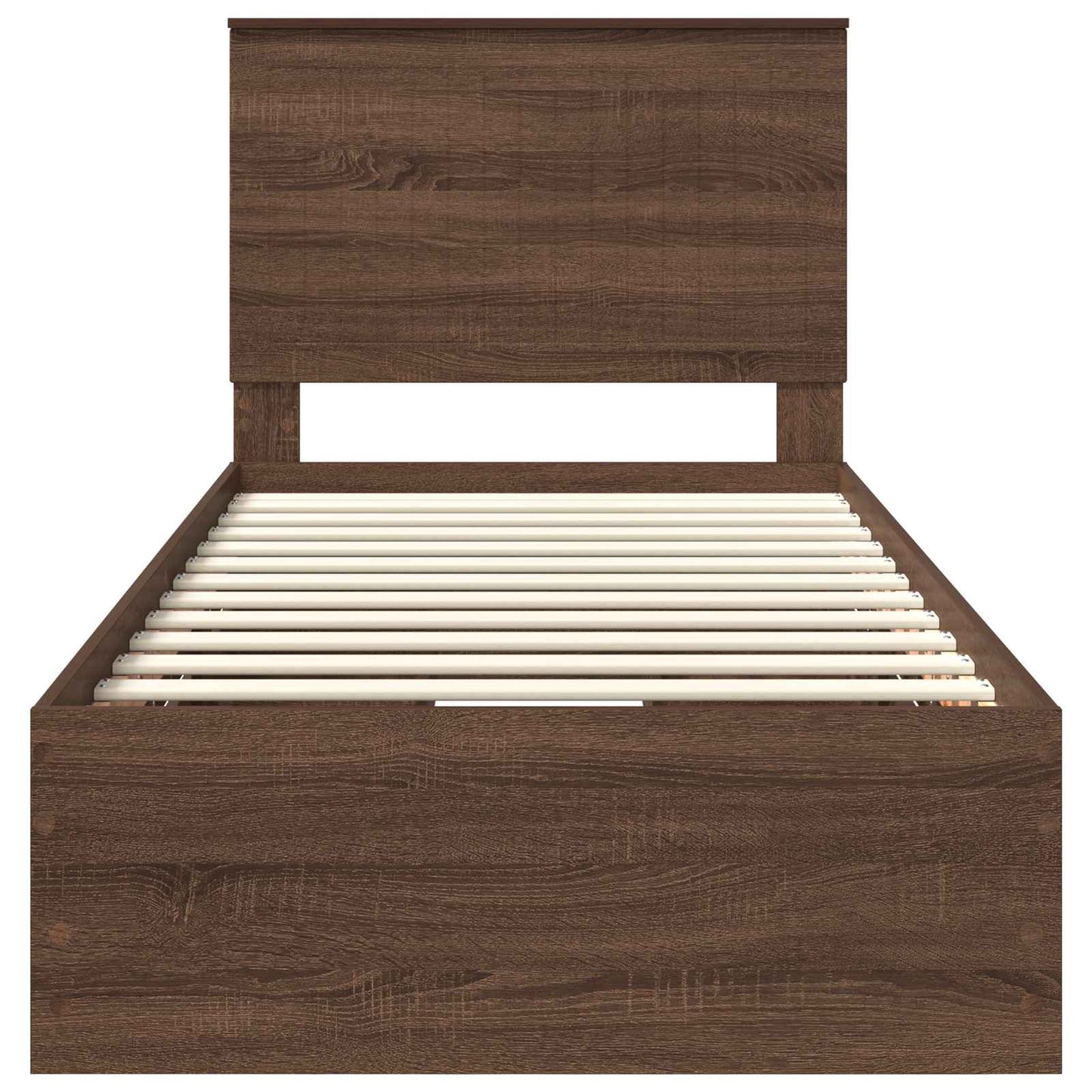 vidaXL Σκελετός Κρεβατιού Καφέ δρυς 90 x 200 cm Μηχανήματος Ξύλο