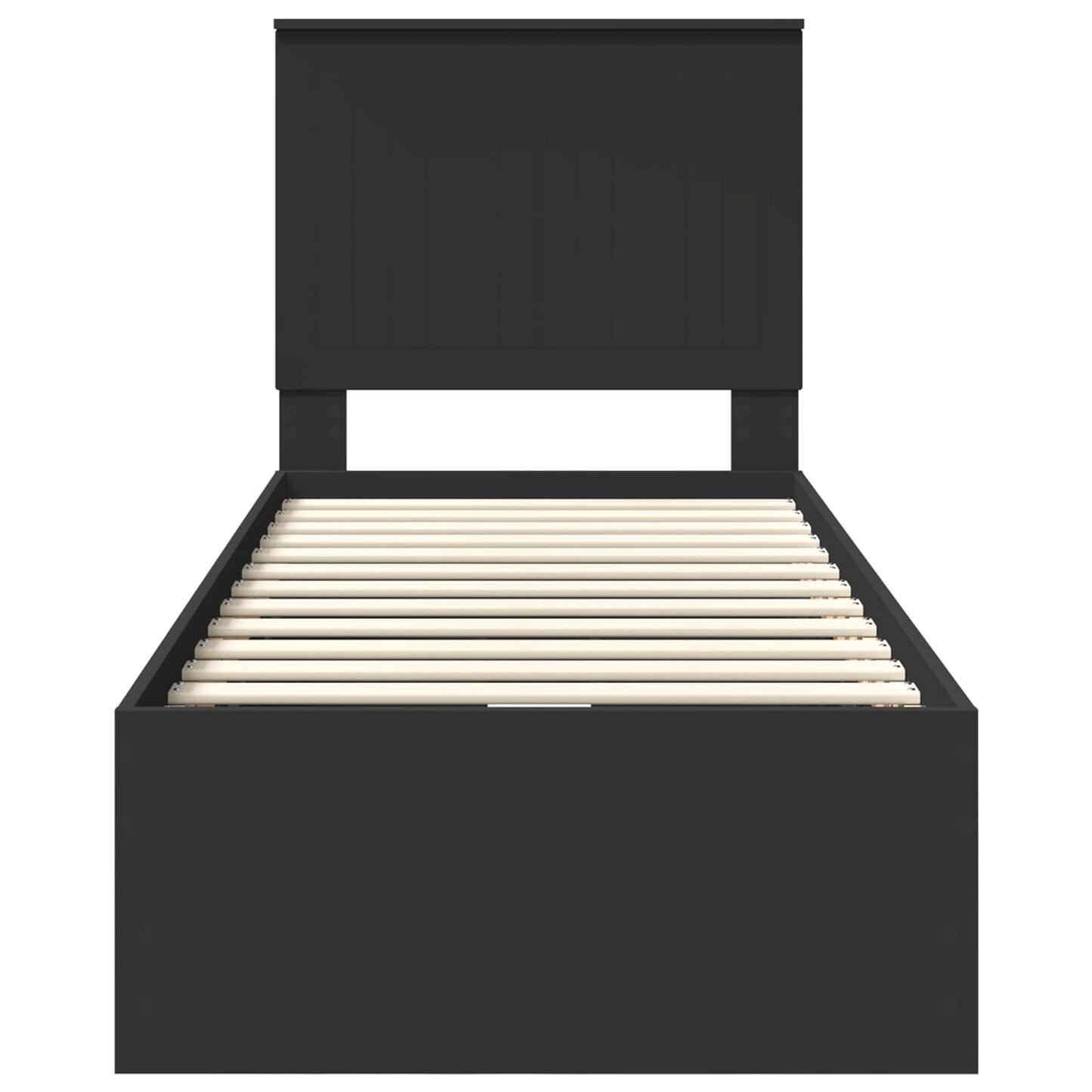 vidaXL Σκελετός Κρεβατιού Μαύρο 75 x 190 cm Μηχανήματος Ξύλο