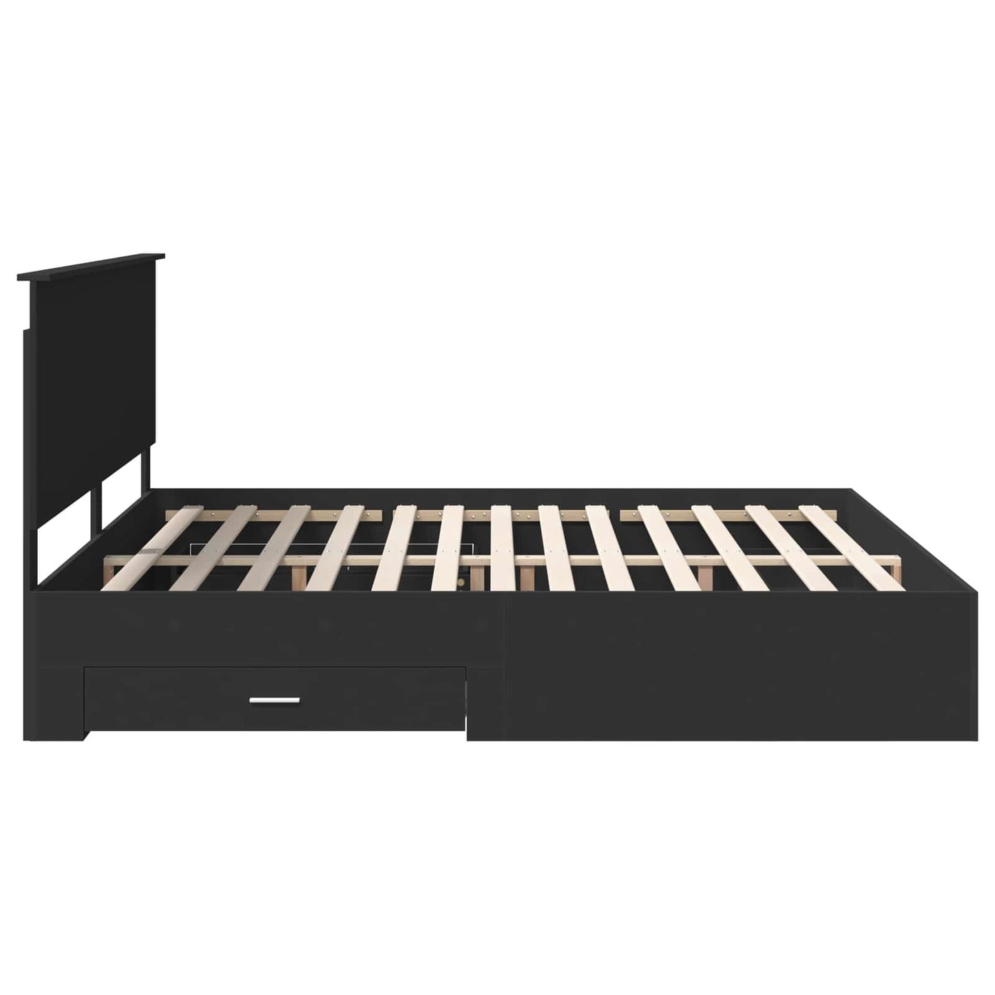 vidaXL Σκελετός Κρεβατιού με κεφαλάρι Μαύρο και Ασημί 200 x 200 cm