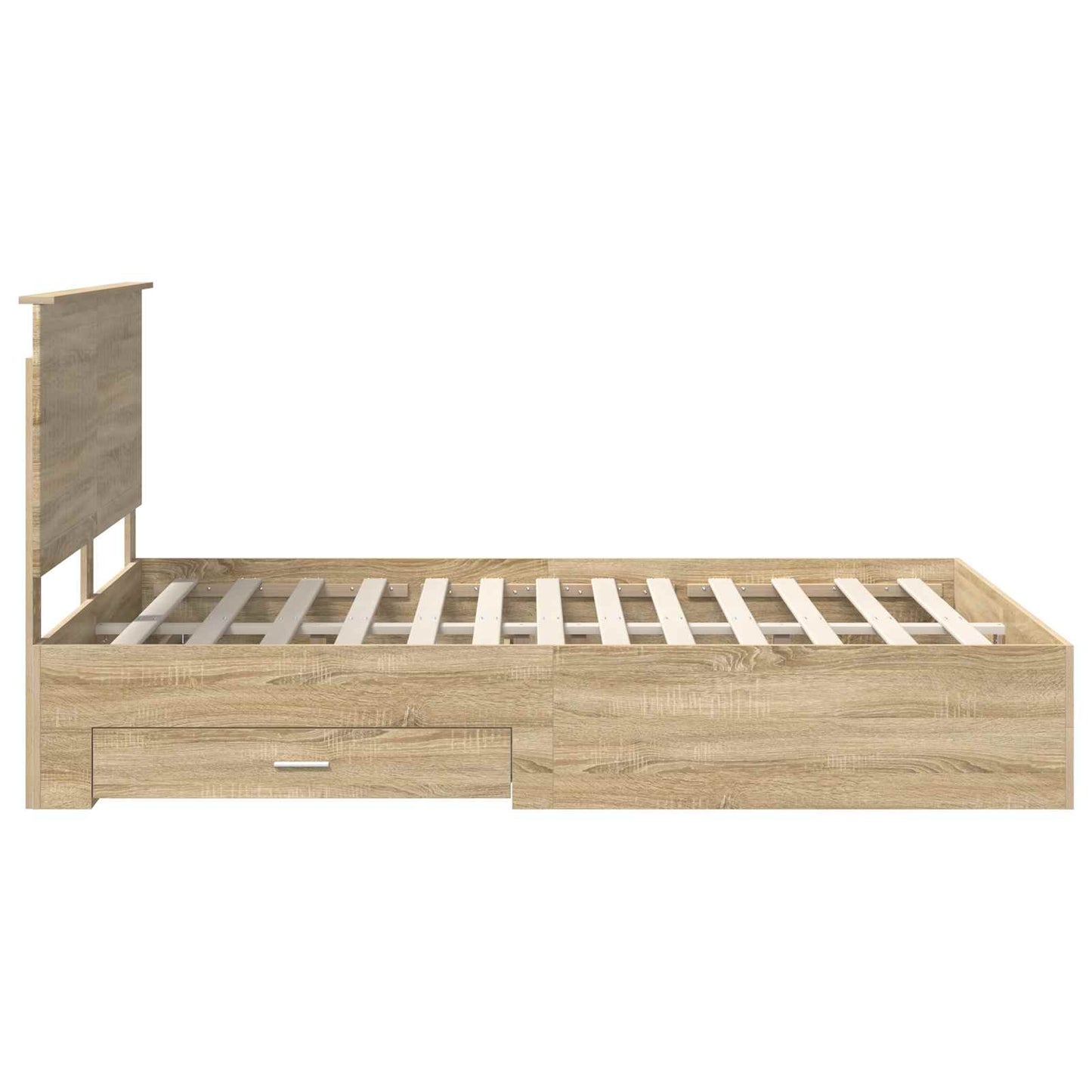 vidaXL Σκελετός Κρεβατιού Δρύς Sonoma 150 x 200 cm Επεξεργασμένο ξύλο