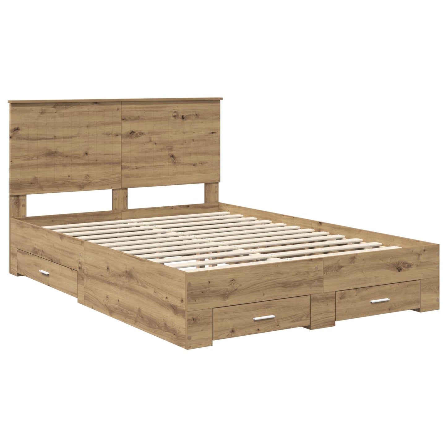 vidaXL Σκελετός Κρεβατιού Artisan Oak 135 x 190 cm Επεξεργασμένο ξύλο
