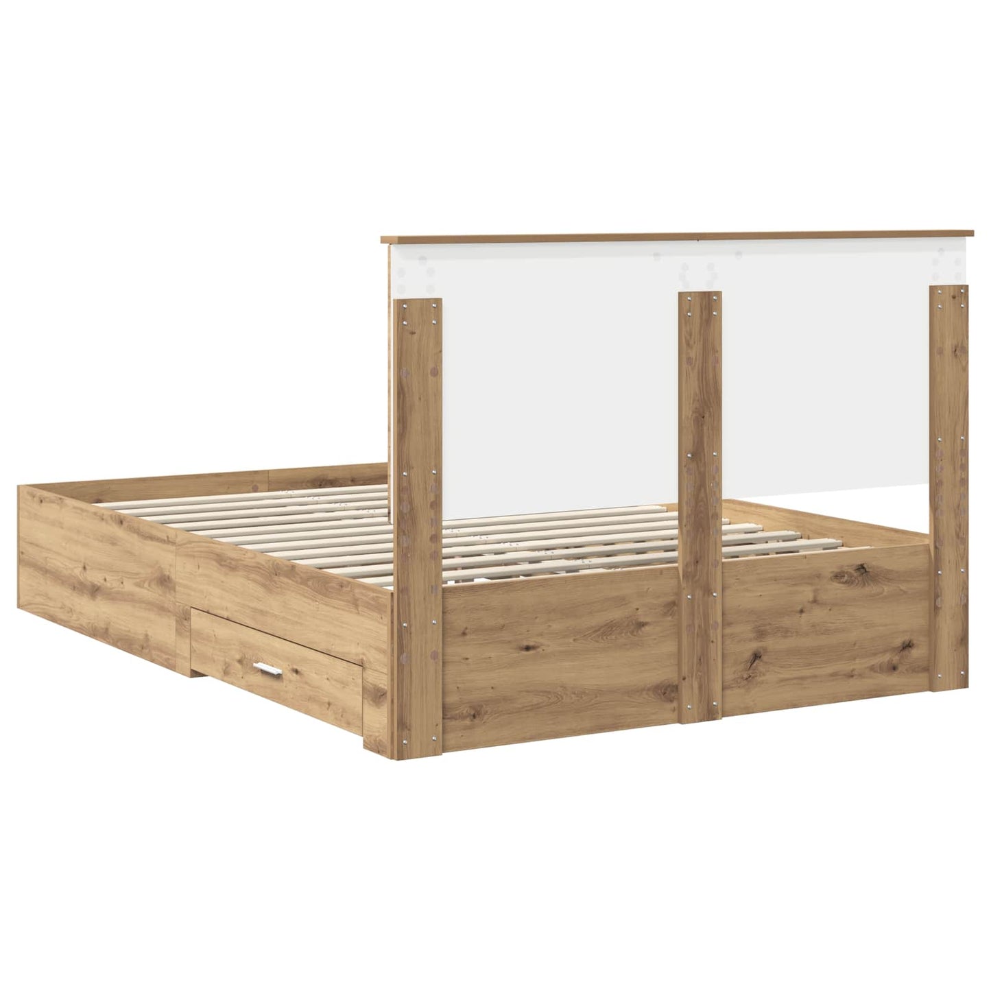vidaXL Σκελετός Κρεβατιού Artisan Oak 135 x 190 cm Επεξεργασμένο ξύλο