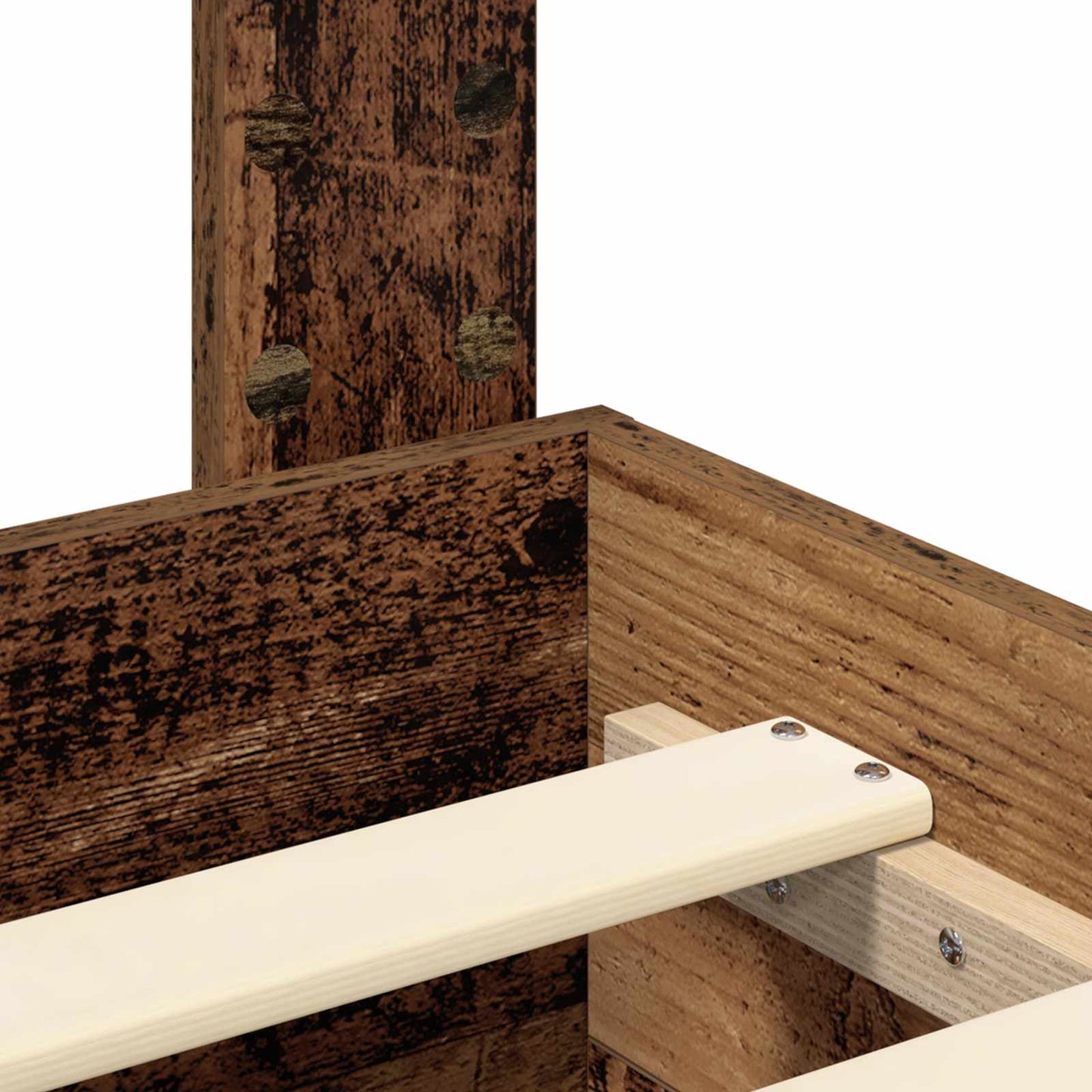 vidaXL Σκελετός Κρεβατιού Παλιό ξύλο 120 x 200 cm Επεξεργασμένο ξύλο