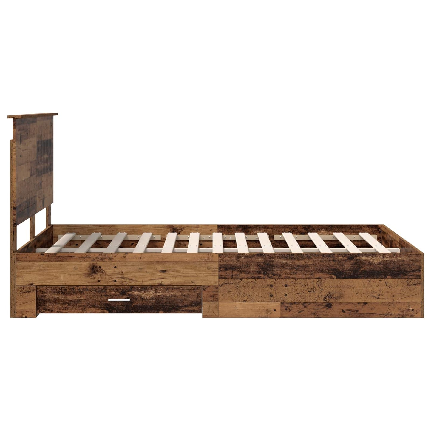 vidaXL Σκελετός Κρεβατιού Παλιό ξύλο 120 x 190 cm Επεξεργασμένο ξύλο