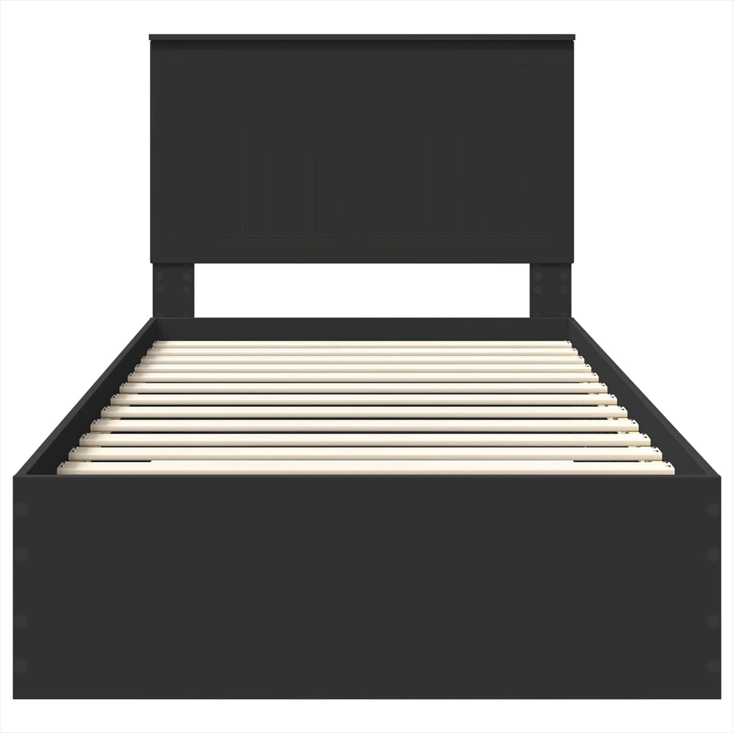 vidaXL Σκελετός Κρεβατιού με κεφαλάρι Μαύρο και Ασημί 100 x 200 cm