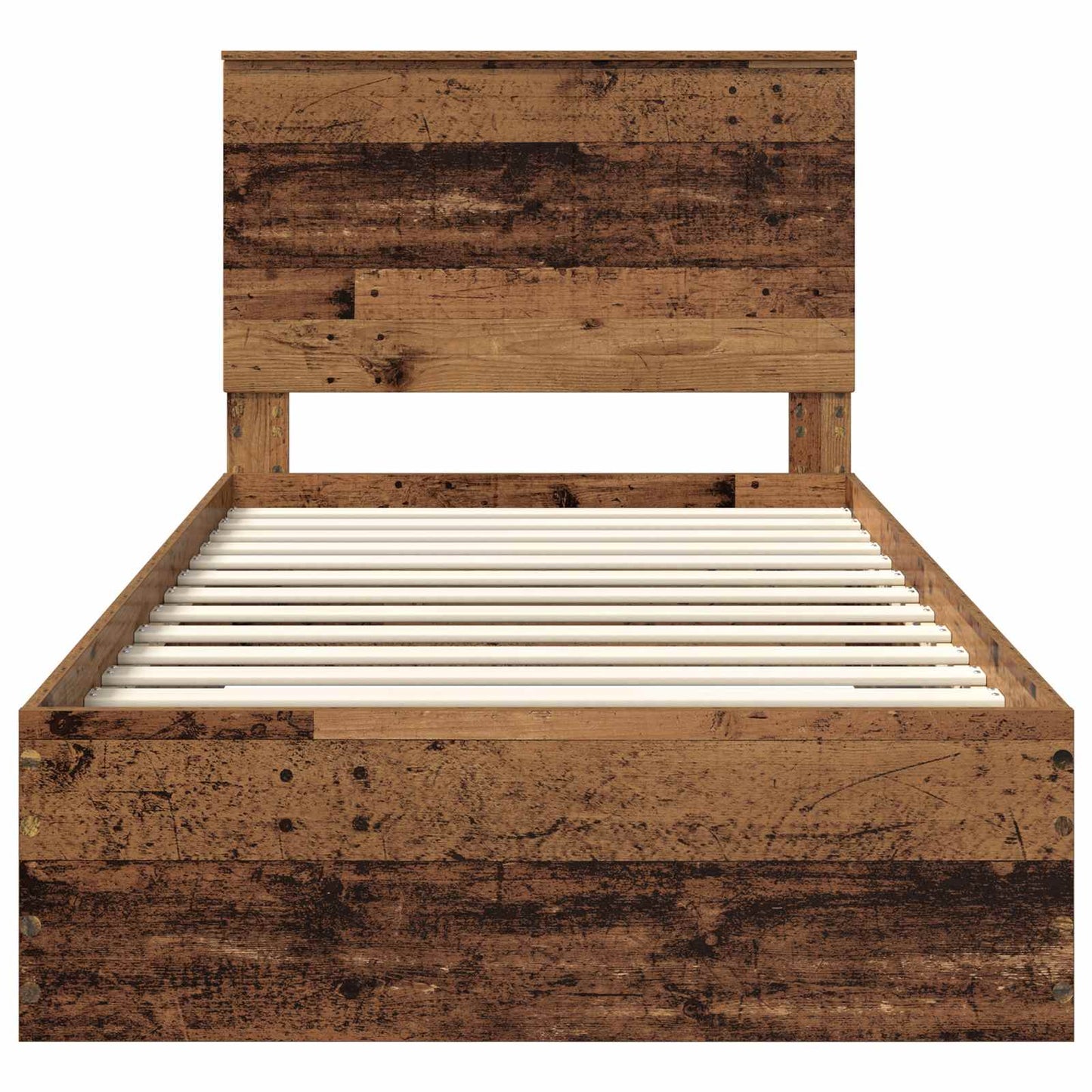 vidaXL Σκελετός Κρεβατιού Παλιό ξύλο 100 x 200 cm Επεξεργασμένο ξύλο