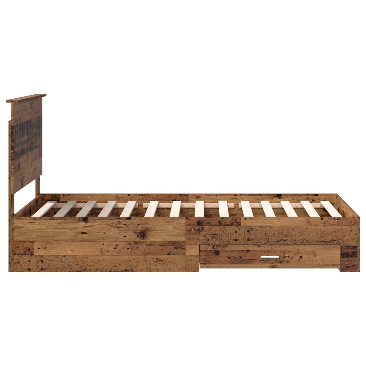 vidaXL Σκελετός Κρεβατιού Παλιό ξύλο 100 x 200 cm Επεξεργασμένο ξύλο