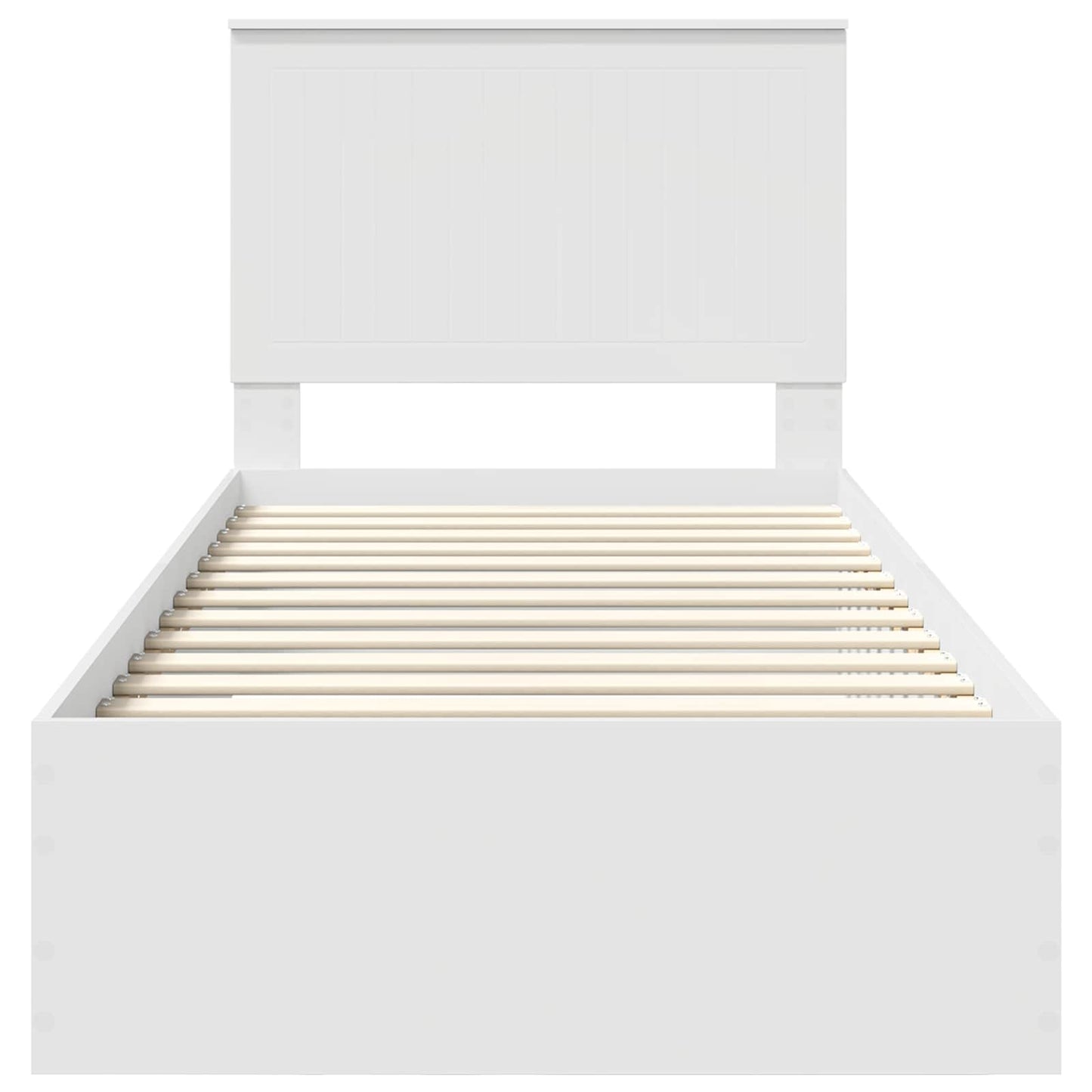 vidaXL Σκελετός Κρεβατιού Λευκό 90 x 190 cm Επεξεργασμένο ξύλο