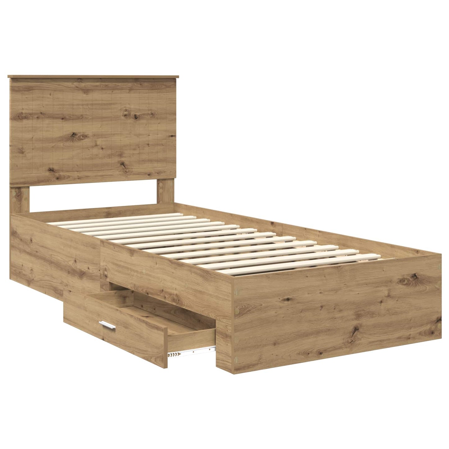 vidaXL Σκελετός Κρεβατιού Artisan Oak 90 x 190 cm Επεξεργασμένο ξύλο