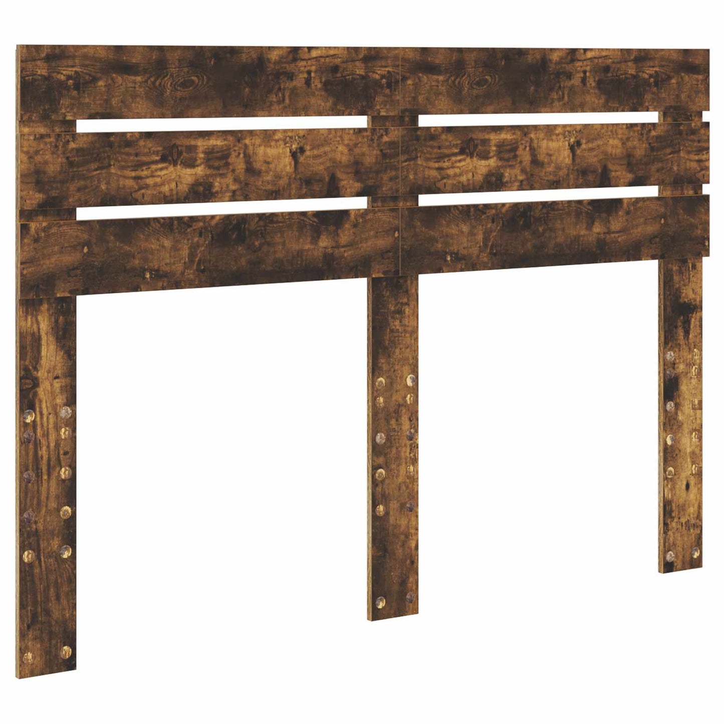 vidaXL Σκελετός Κρεβατιού με κεφαλάρι Καπνιστό Δρύς 150 x 200 cm