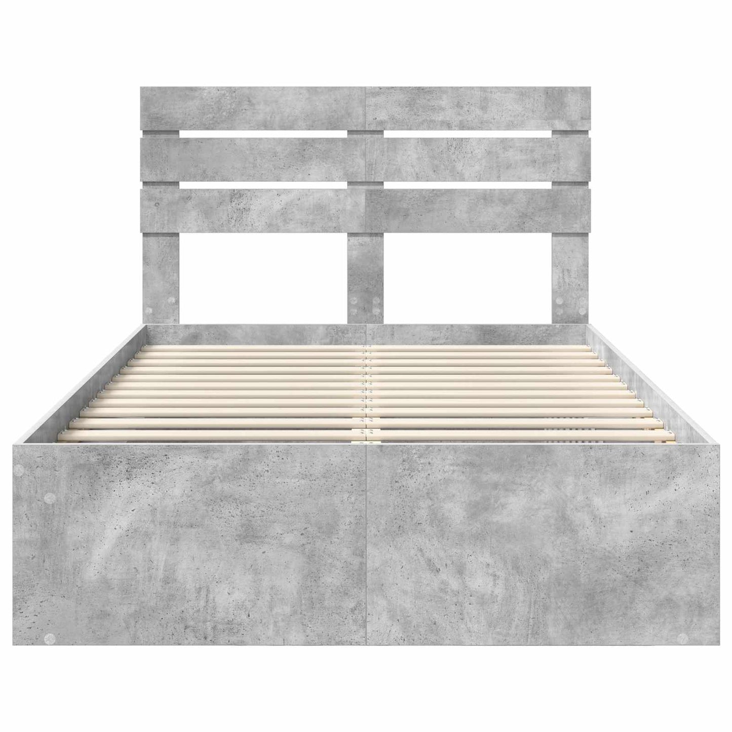 vidaXL Σκελετός Κρεβατιού Σκυρόδεμα 120 x 200 cm Στερεά ξυλεία πεύκου