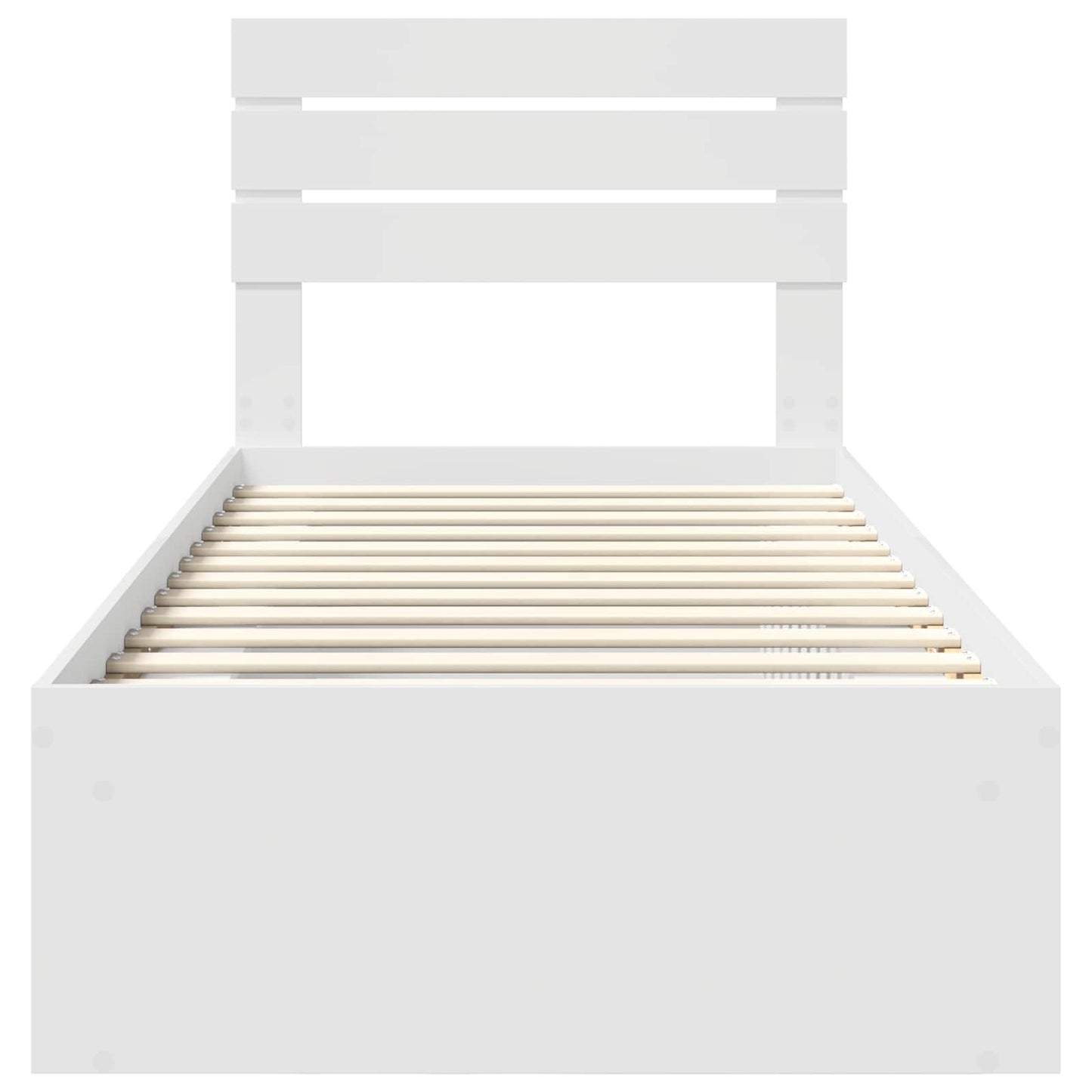 vidaXL Σκελετός Κρεβατιού Λευκό 90 x 200 cm Στερεά ξυλεία πεύκου