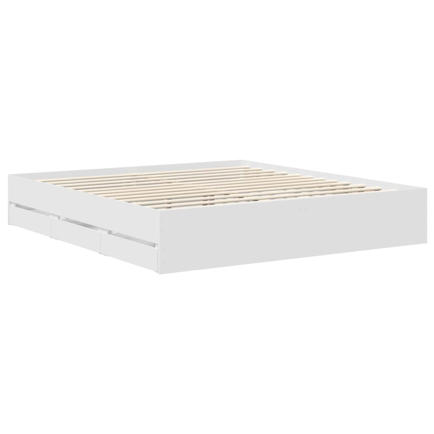 vidaXL Σκελετός Κρεβατιού Λευκό 180 x 200 cm Μηχανήματος Ξύλο