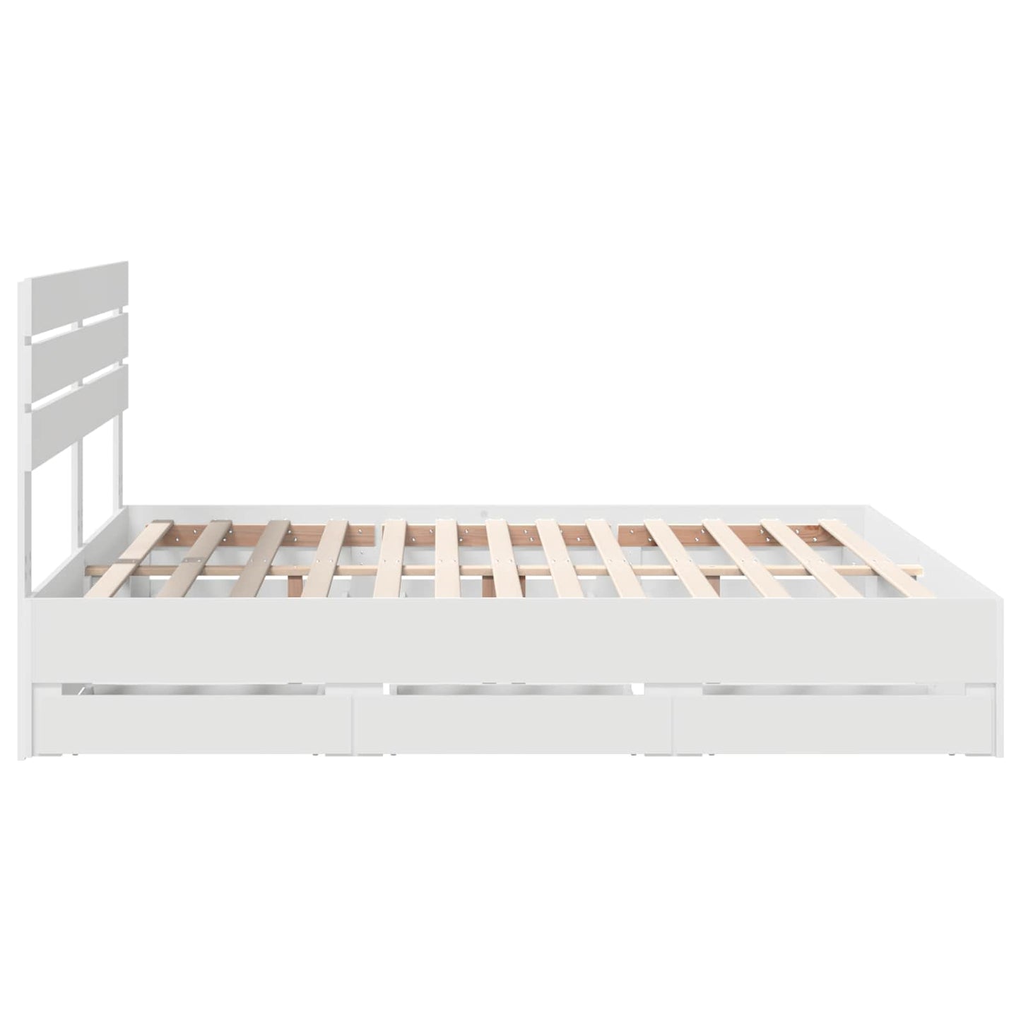 vidaXL Σκελετός Κρεβατιού Λευκό 180 x 200 cm Μηχανήματος Ξύλο