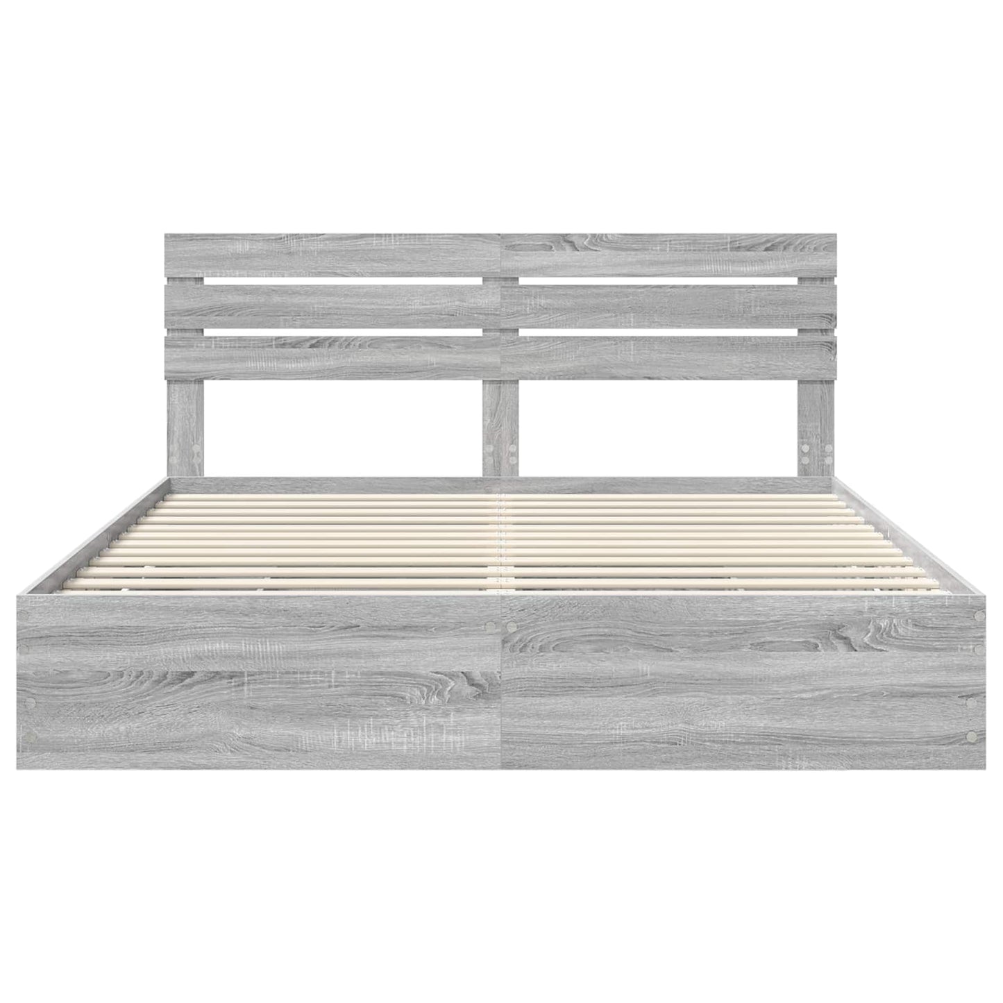vidaXL Σκελετός Κρεβατιού Γκρίζο Σονομα 180 x 200 cm Μηχανήματος Ξύλο
