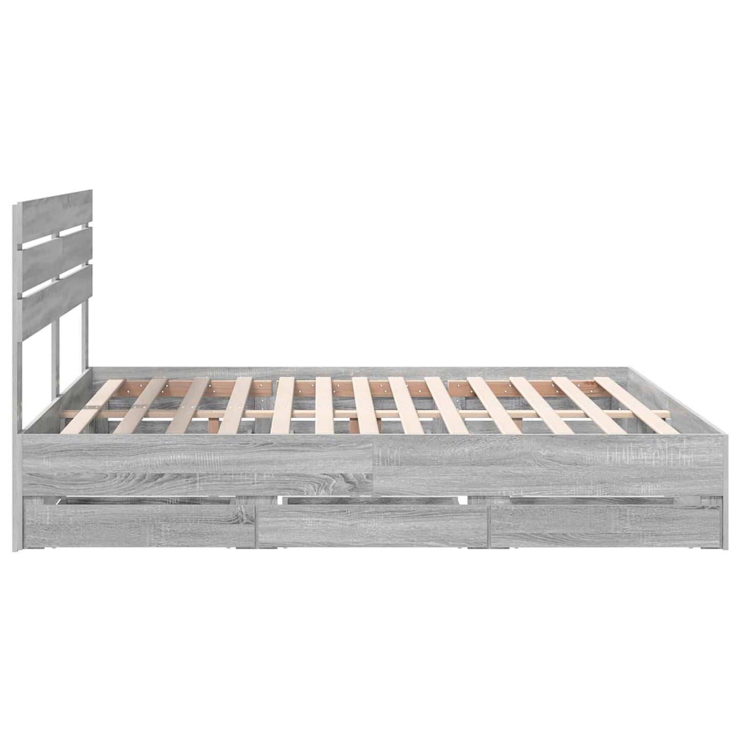 vidaXL Σκελετός Κρεβατιού Γκρίζο Σονομα 180 x 200 cm Μηχανήματος Ξύλο