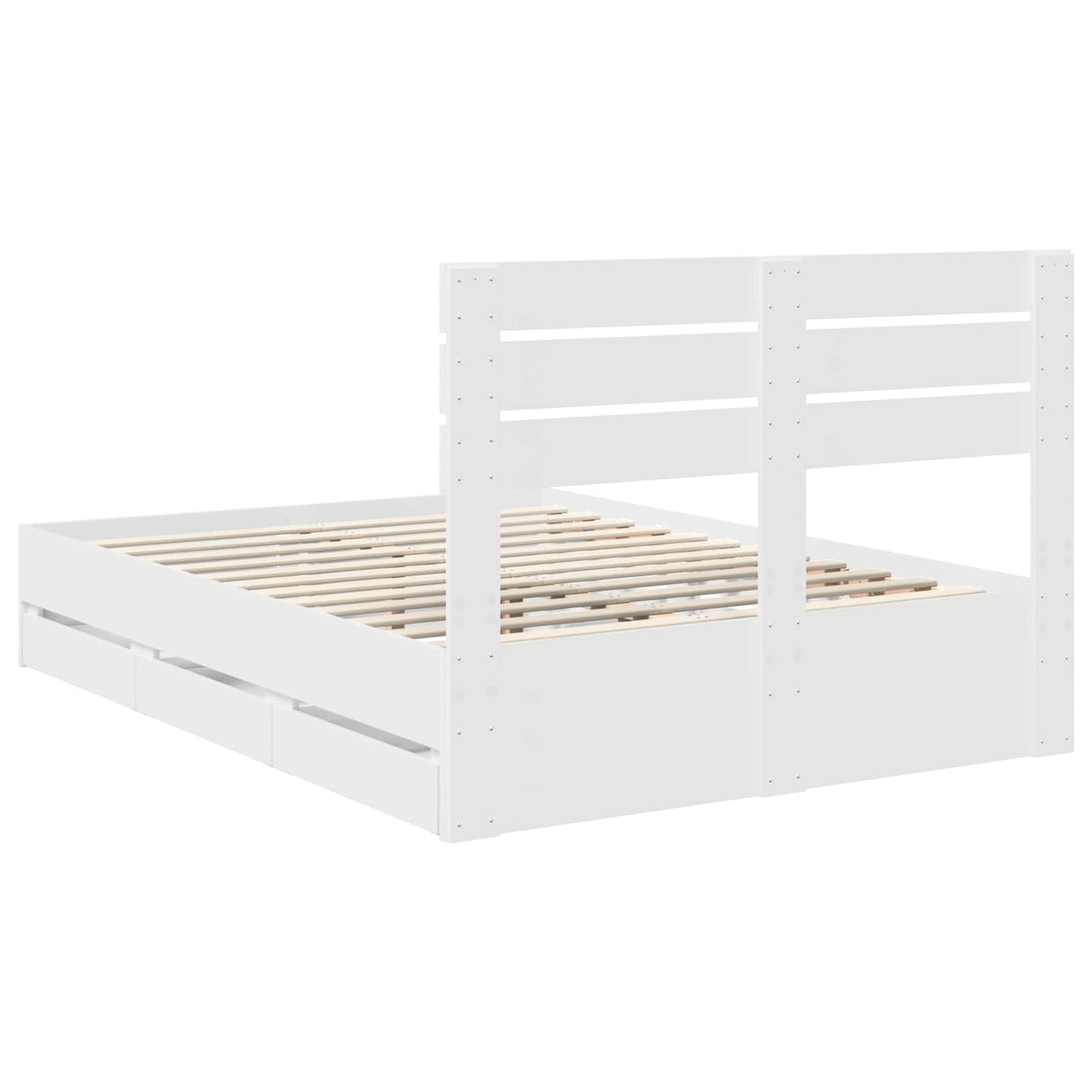 vidaXL Σκελετός Κρεβατιού Λευκό 160 x 200 cm Μηχανήματος Ξύλο