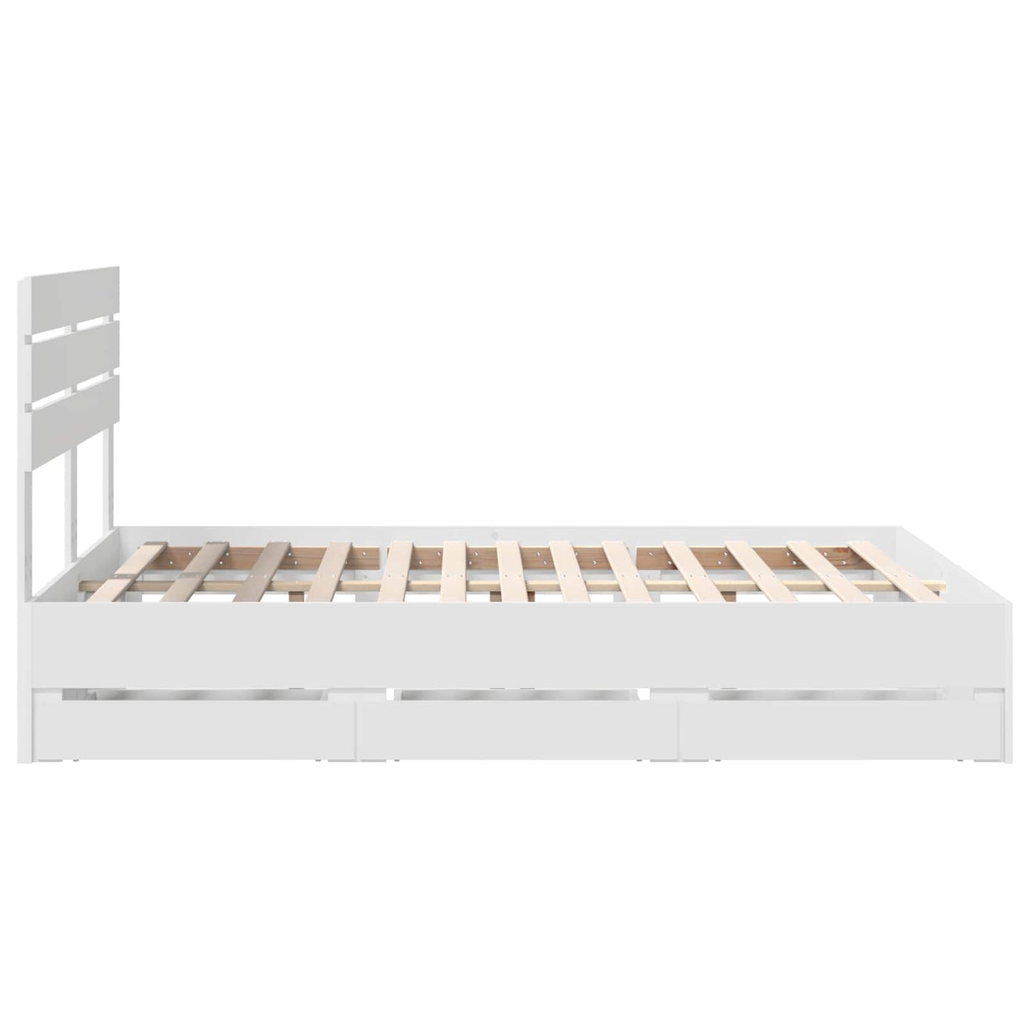 vidaXL Σκελετός Κρεβατιού Λευκό 160 x 200 cm Μηχανήματος Ξύλο