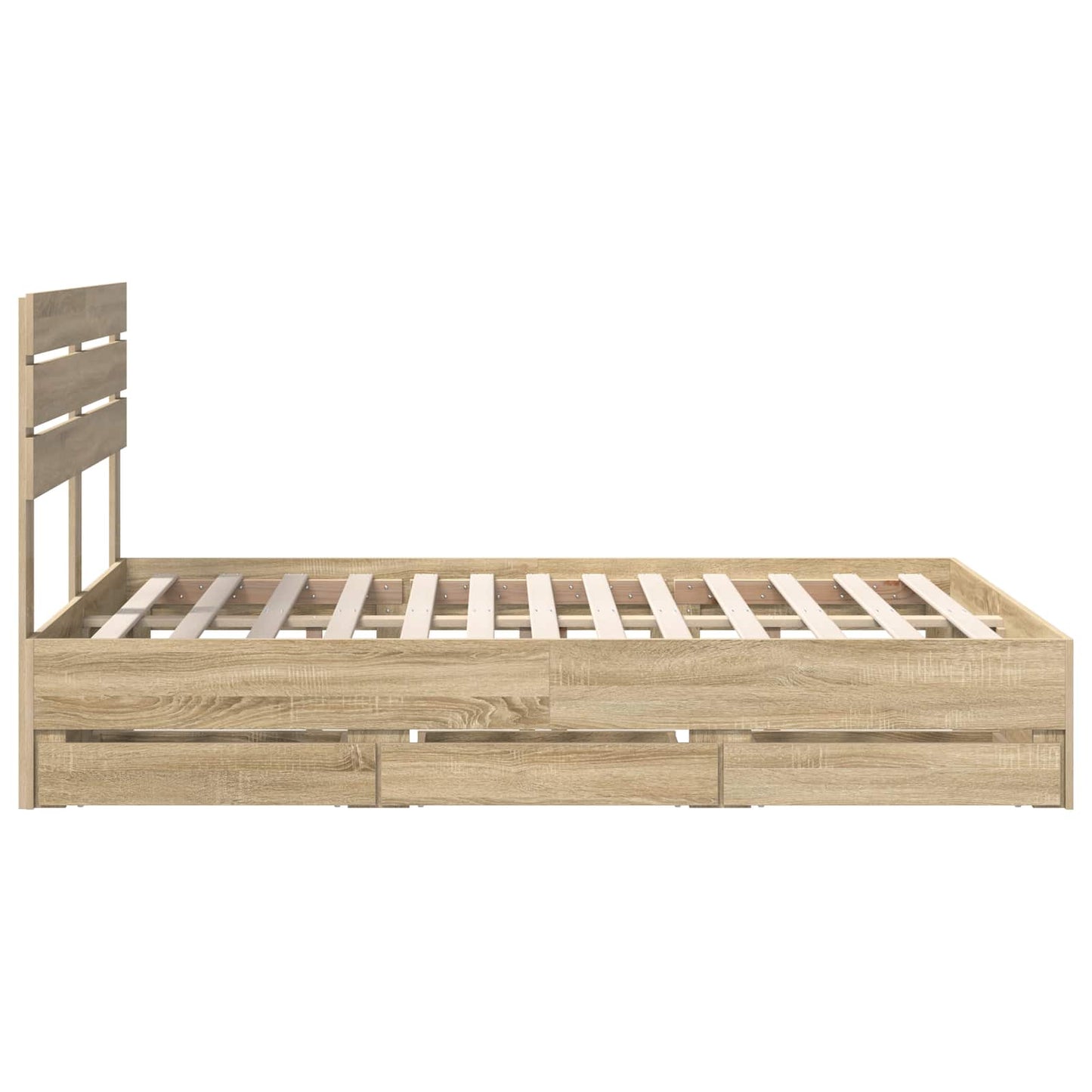 vidaXL Σκελετός Κρεβατιού Δρύς Sonoma 160 x 200 cm Μηχανήματος Ξύλο