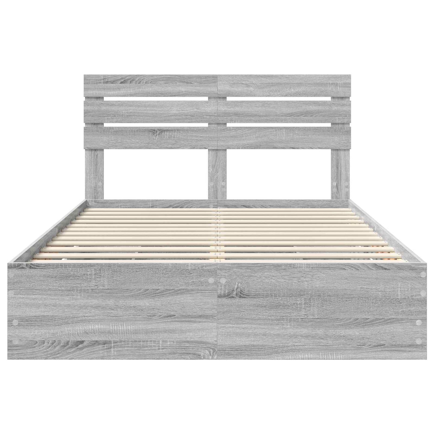 vidaXL Σκελετός Κρεβατιού Γκρίζο Σονομα 150 x 200 cm Μηχανήματος Ξύλο