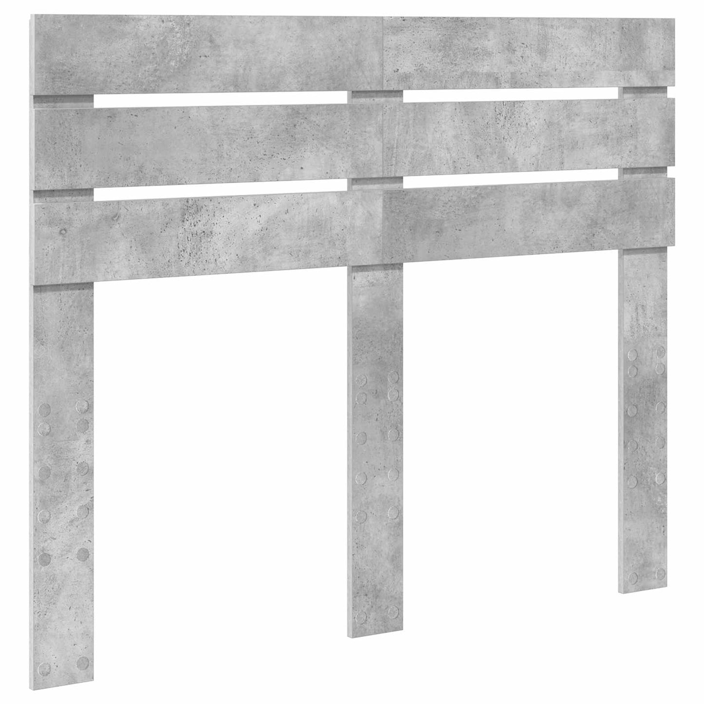 vidaXL Σκελετός Κρεβατιού Σκυρόδεμα Γκρι 135 x 190 cm Μηχανήματος Ξύλο