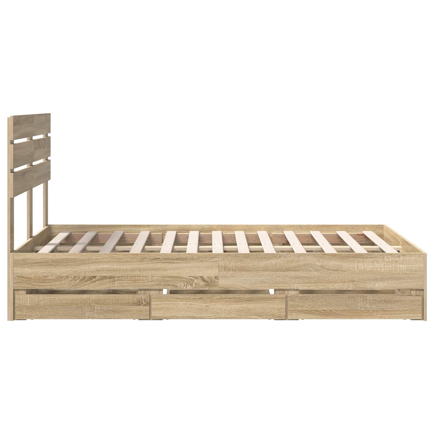 vidaXL Σκελετός Κρεβατιού Δρύς Sonoma 120 x 190 cm Μηχανήματος Ξύλο